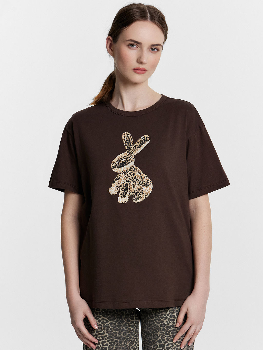 Футболка женская коричневая с принтом шоколадное мартини +печать 112934 - Mark formelle фото 2