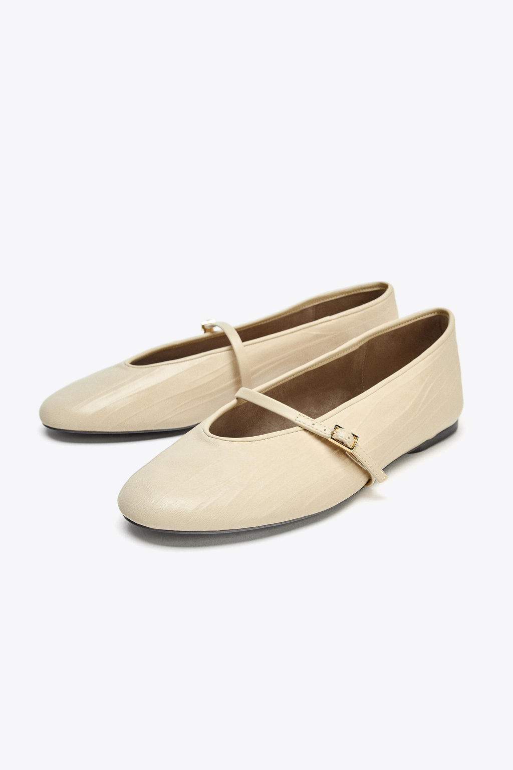 LEATHER BALLERINA - Zara фото 10