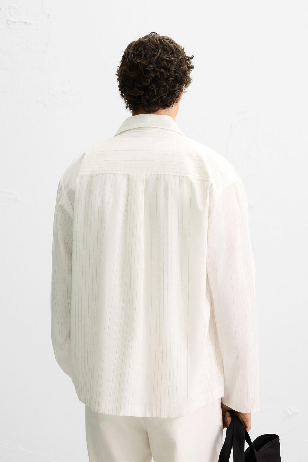 STRIPED TEXTURED SHIRT - Zara фото 3