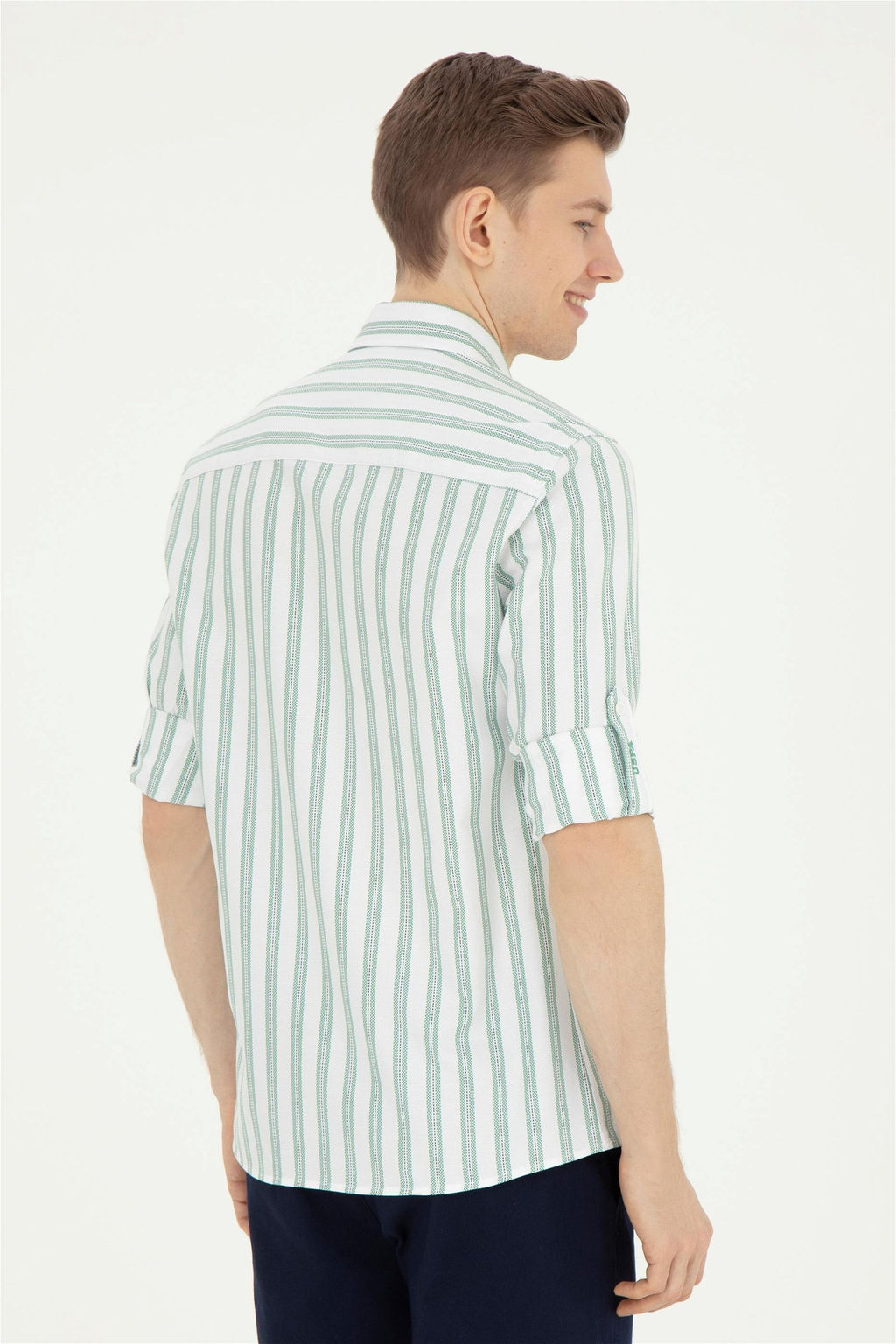 Мужская зеленая рубашка с длинным рукавом - U.s. polo assn фото 5