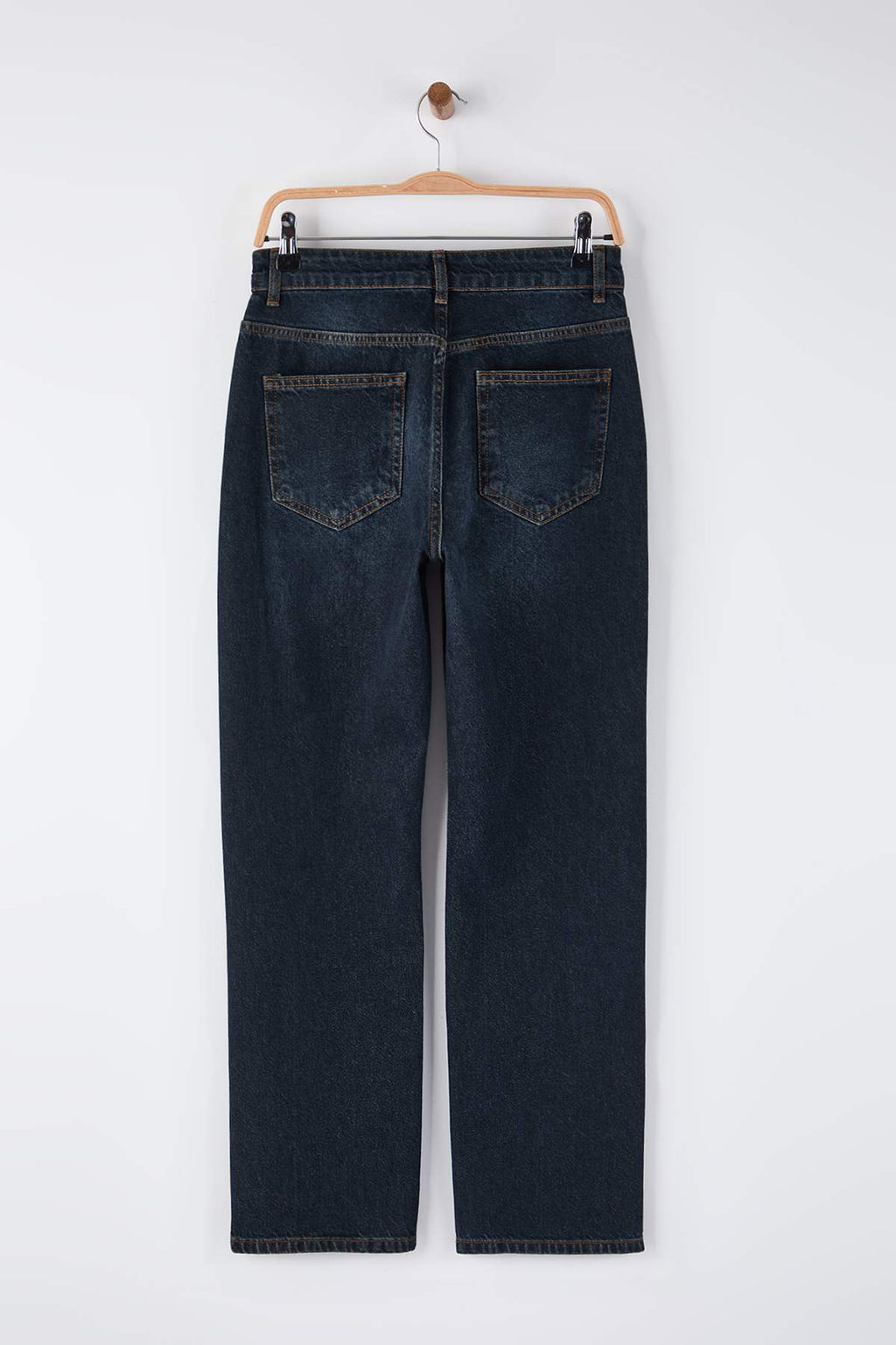 Ac?k Mavi Yuksek Bel Straight Jeans TWOAW26JE00182 - Trendyolmilla фото 10