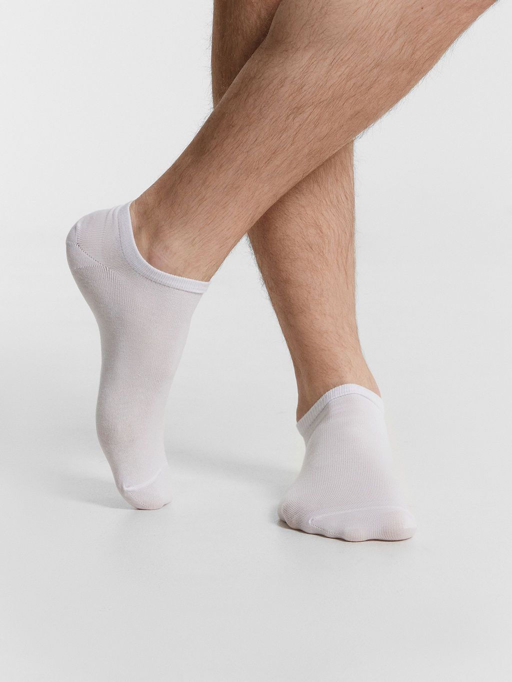 Цена за 5 пар! Носки мужские укороченные белые в наборе, 3 пары - Mark formelle фото 3