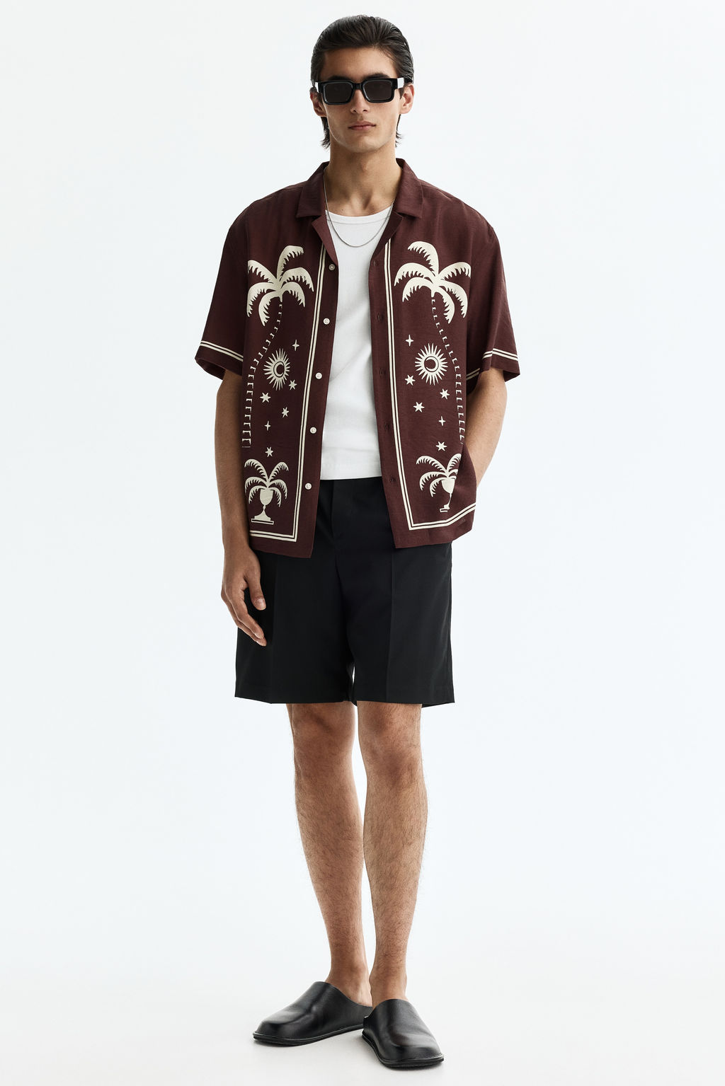 Camisa resort estampada Relaxed Fit - H&m фото 6