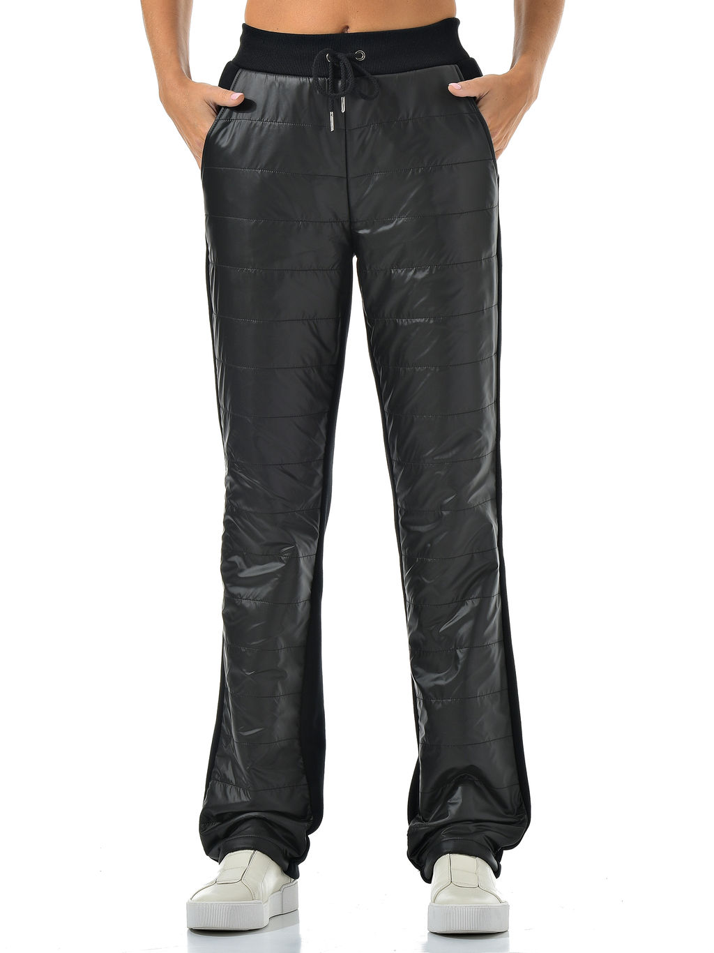 Брюки прямые флисовые с плащевой тканью - А+б коллекция фото 19