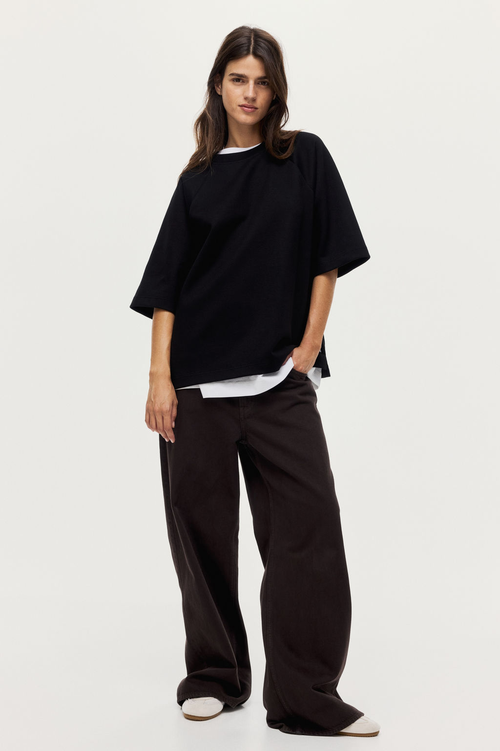 Camiseta interlock oversize - H&m фото 3