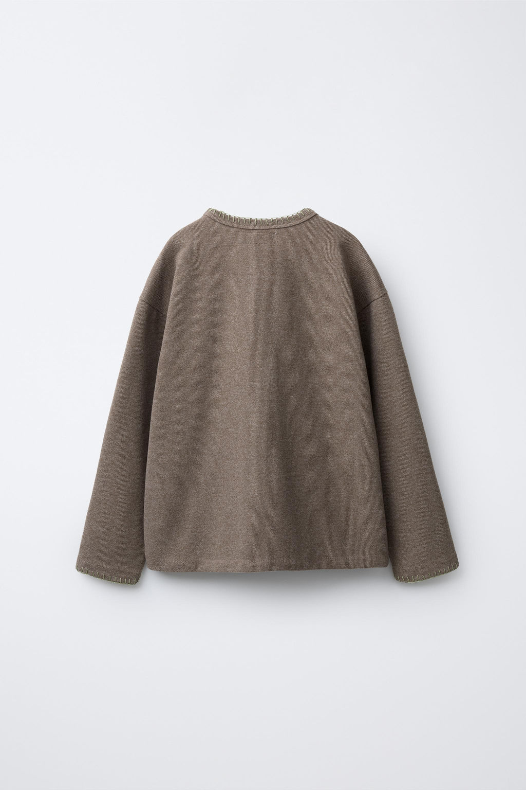 SOFT-TOUCH T-SHIRT WITH CONTRAST TOPSTITCHING - Zara фото 2