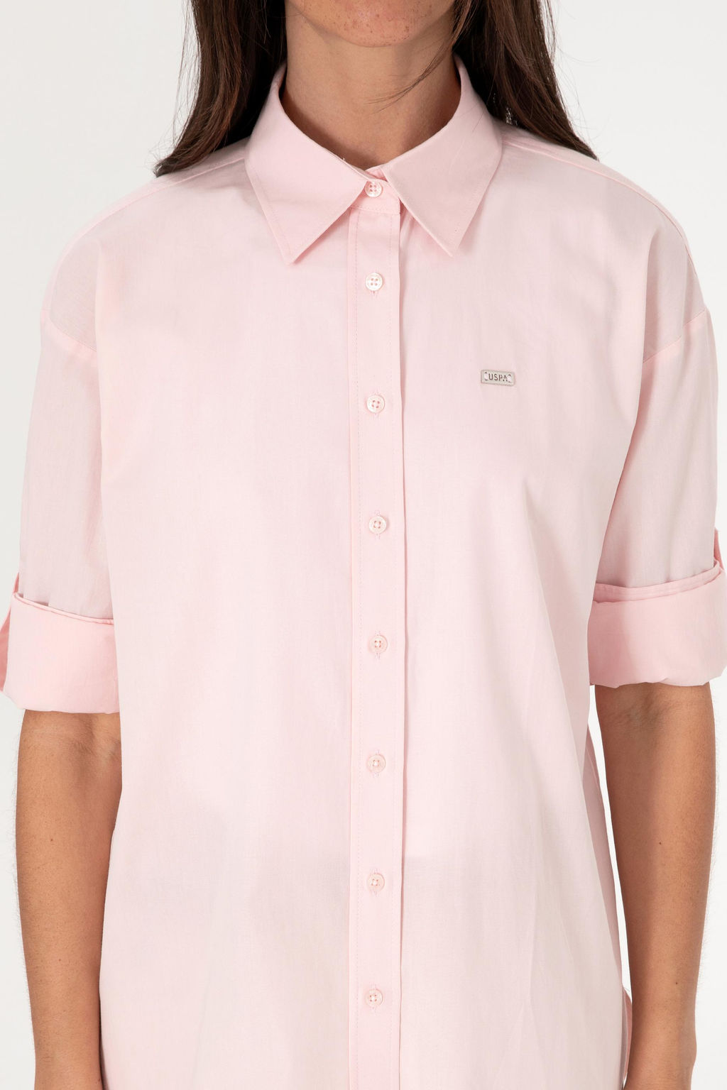 Kad_n A__k Pembe Uzun Kollu G_mlek Sepette S_rpriz _ndirim - U.s. polo assn фото 6