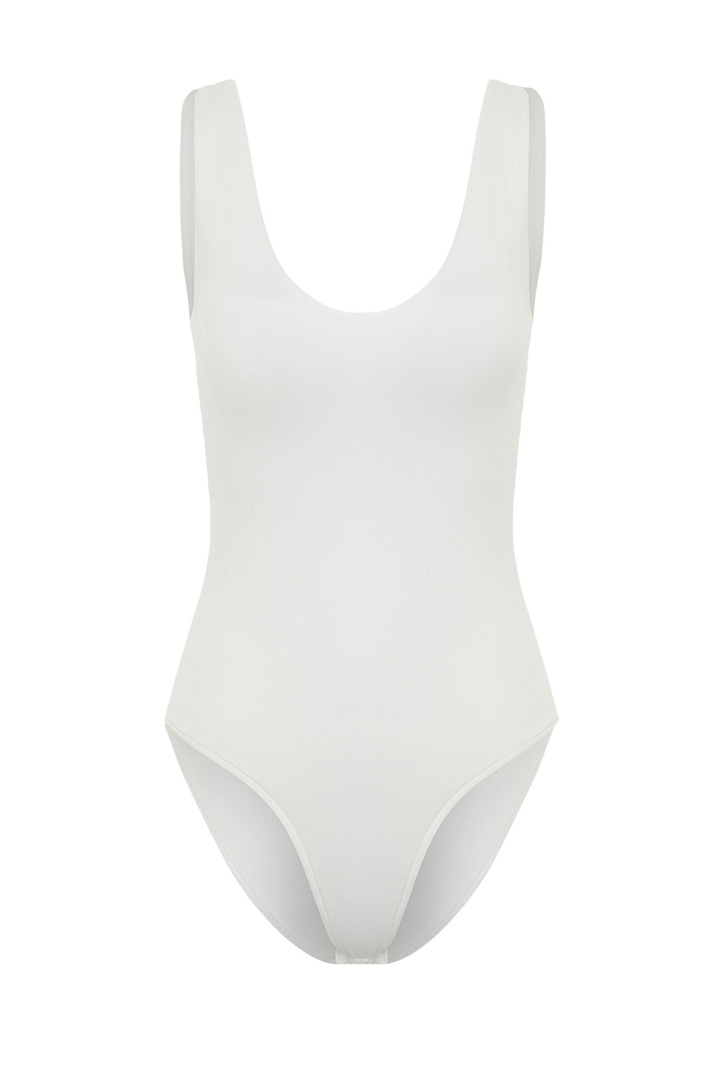 TRENDYOLMILLA Ekru Soft Touch/Yumusak Fitted V Yaka C?tc?tl? Orme Body TWOSS24BD00006  фото 7