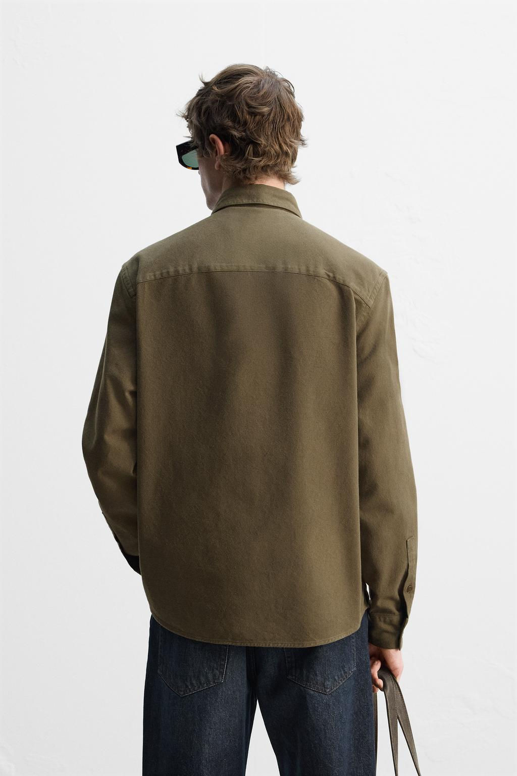 BRUSHED COTTON SHIRT - Zara фото 12