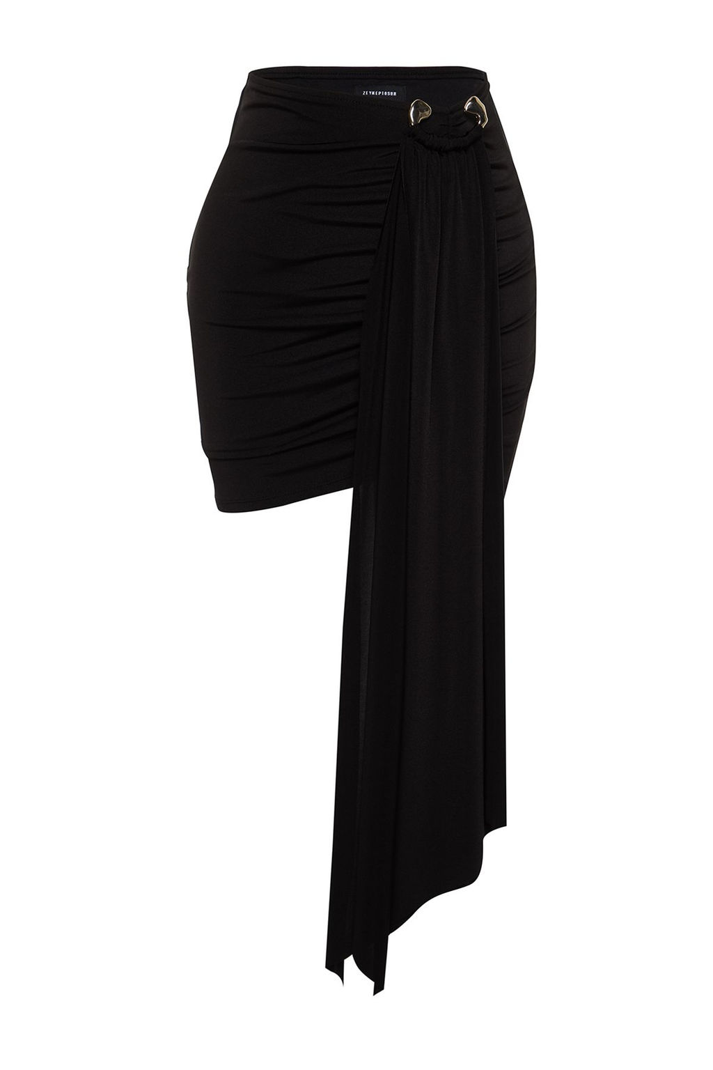 TRENDYOLMILLA X Zeynep Tosun Siyah Orme Aksesuar Detayl? Etek TCLSS24ET00000 фото 7