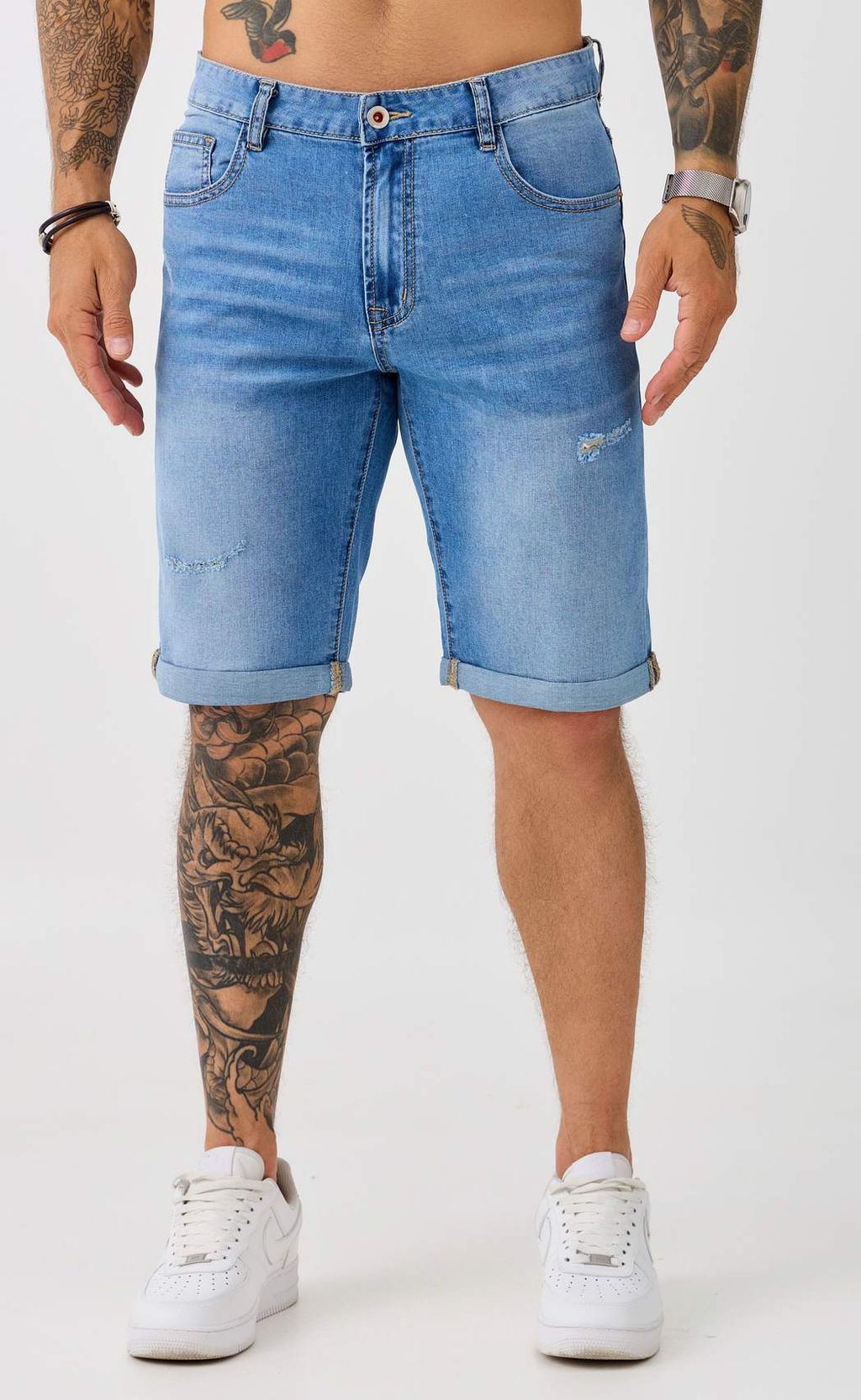 Шорты джинс FA211-0972 l.blue - Fine joyce фото 3