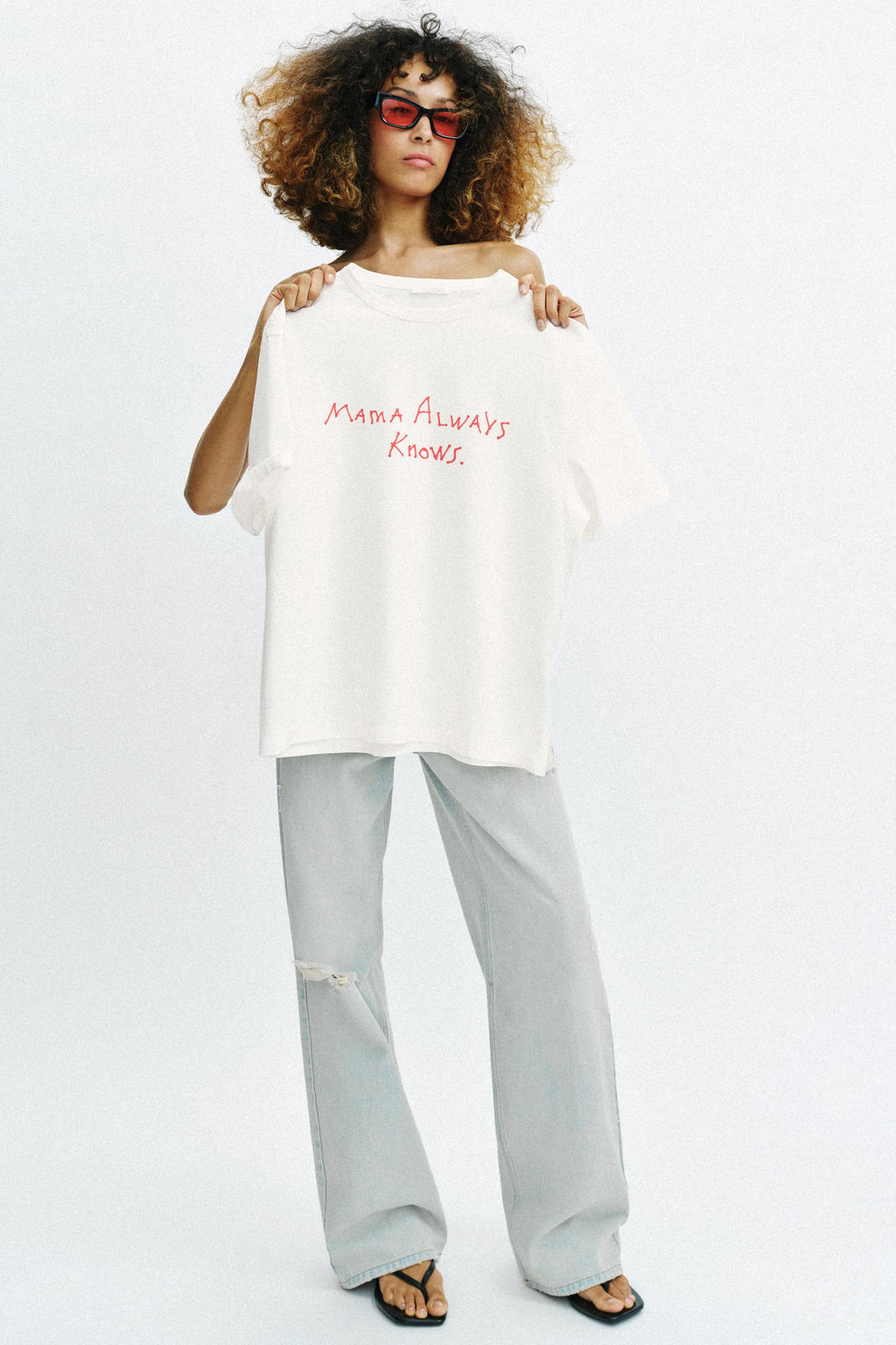 CAMISETA TEXTO MANGA CORTA / Blanco