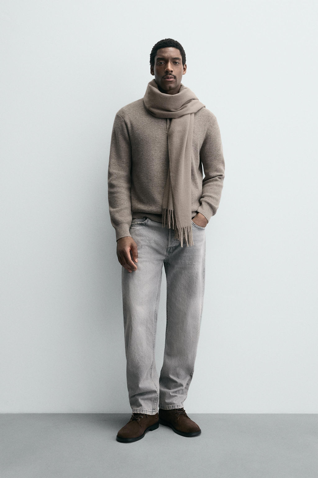 WOOL KNIT POLO SHIRT