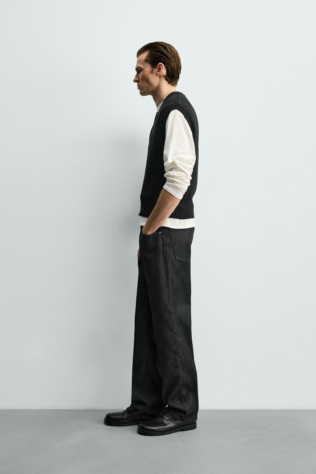 JEANS STRAIGHT FIT T?RMICO / Negro - Zara фото 4