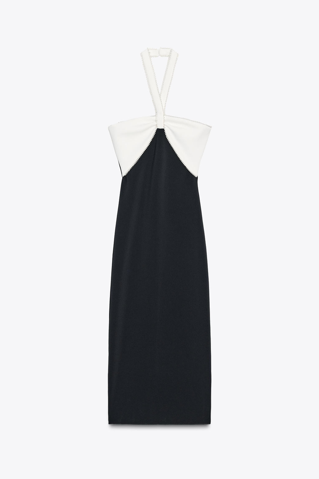 STRETCH MIDI DRESS WITH TIE - Zara фото 16