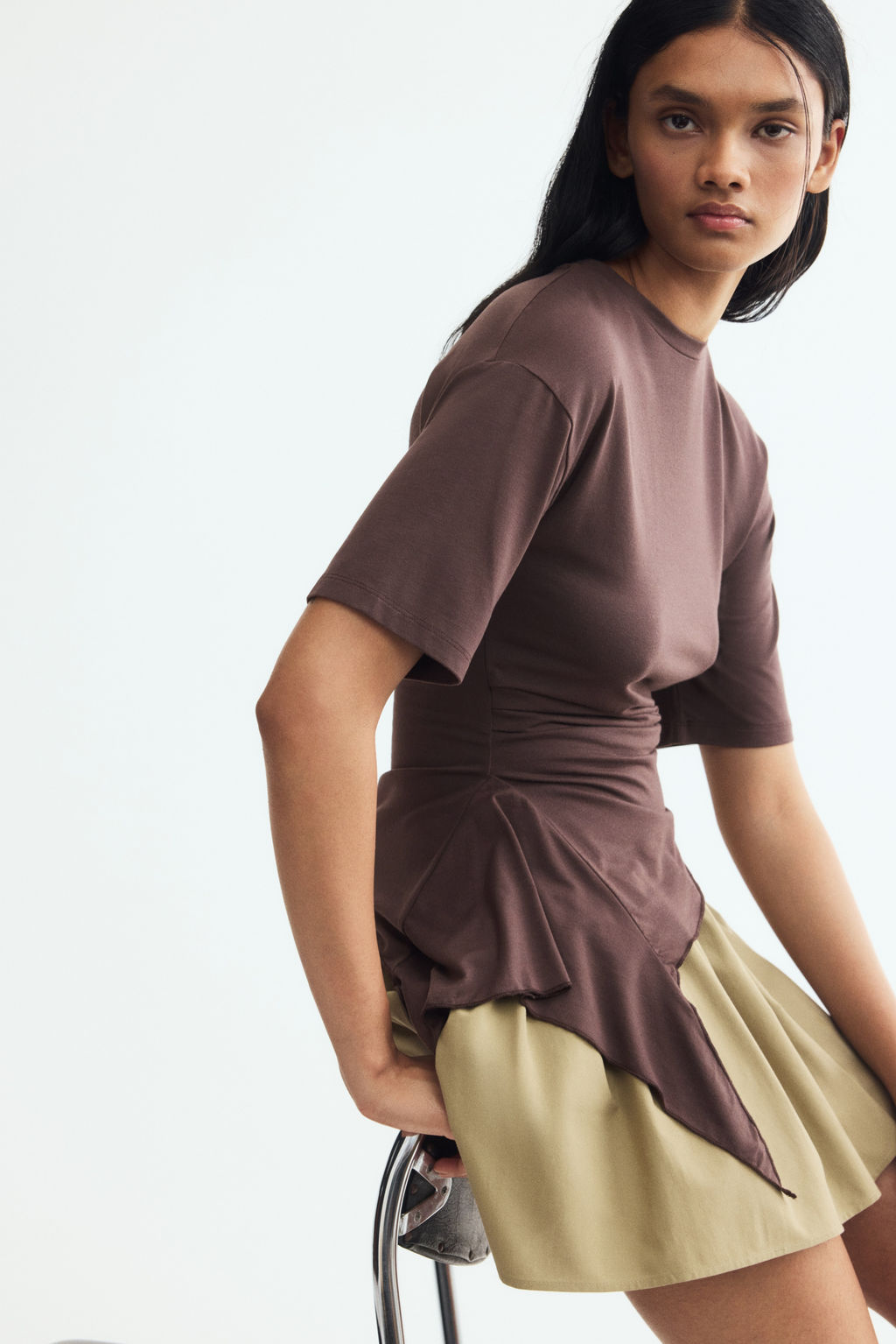 Top de modal con panel drapeado - H&m фото 3