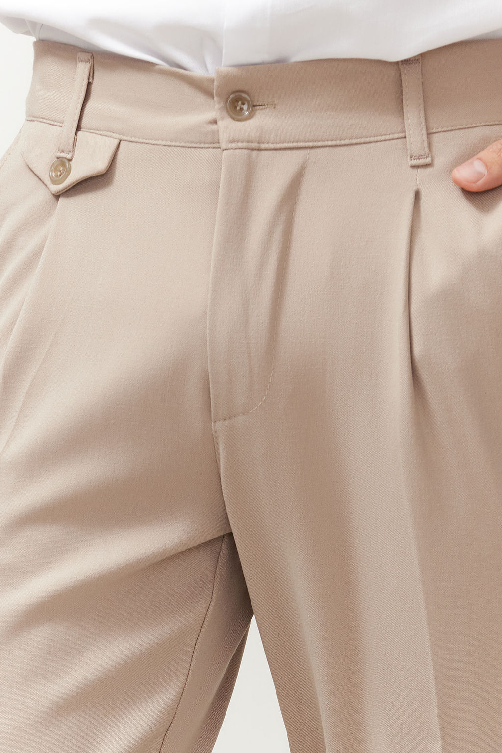 TRENDYOL MAN Siyah Italyan Kesim Pileli Klasik Duble Paca Kumas Pantolon TMNSS24PL00022 - Trendyolmilla фото 16