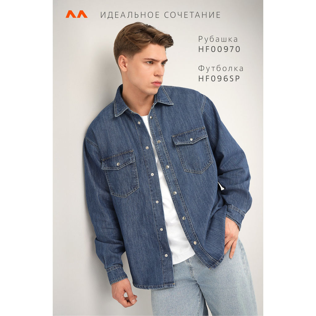 Мужская джинсовая рубашка Happyfox
