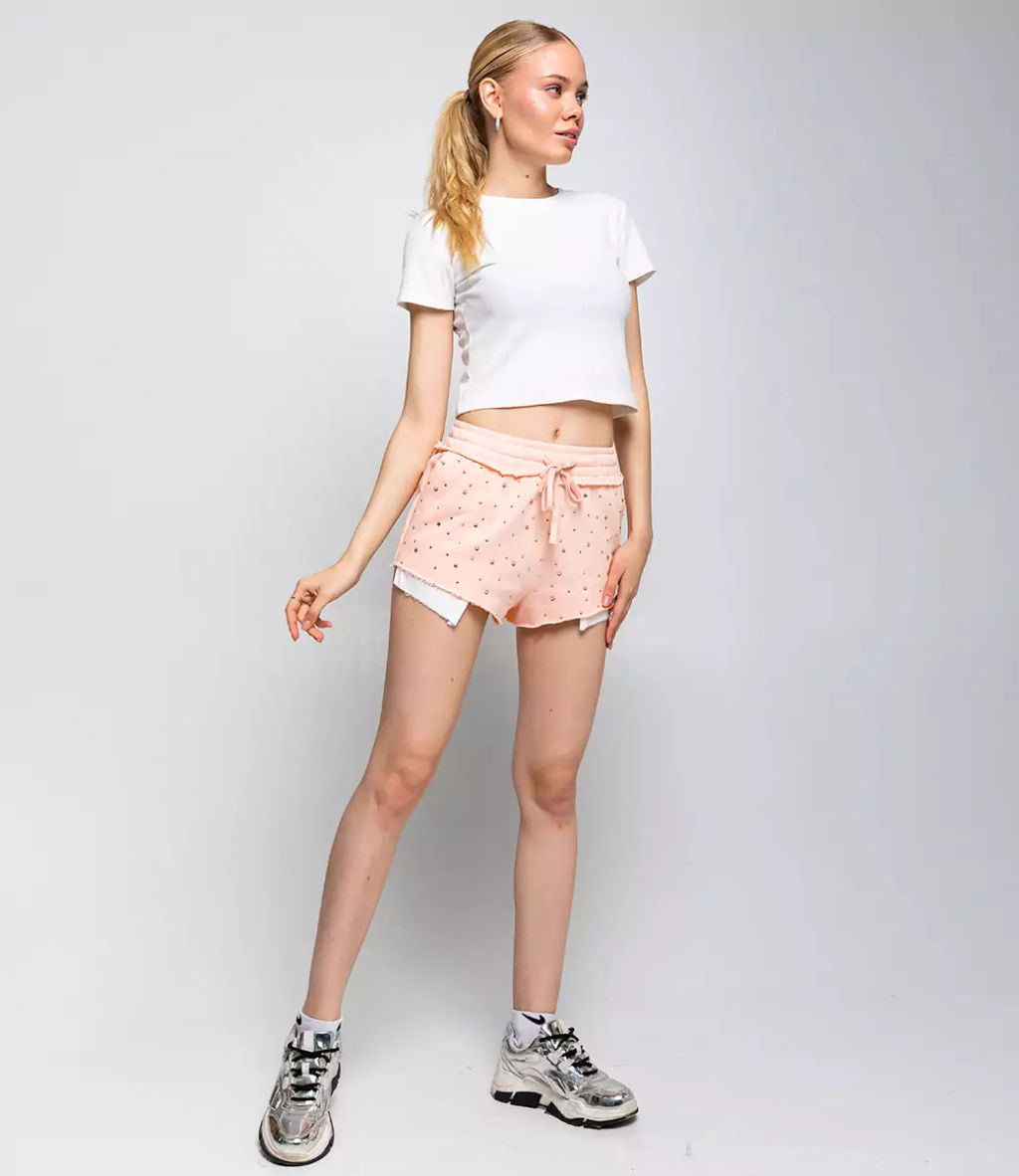 Шорты #КТ1234, персиковый