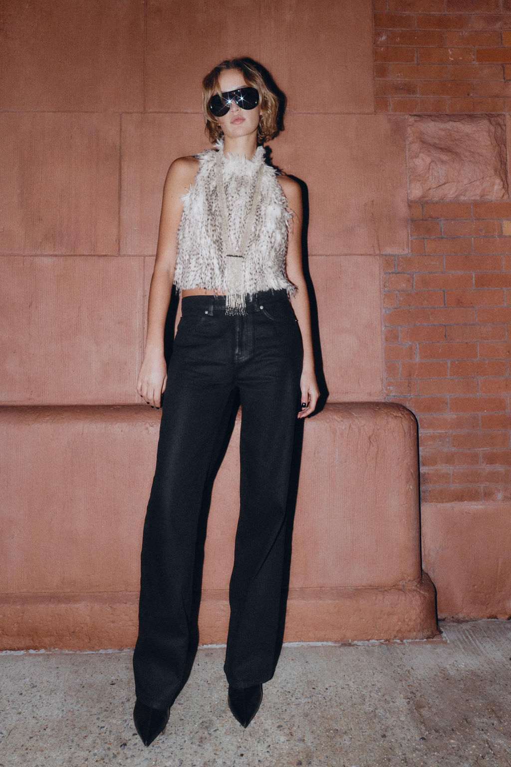 Z1975 REGULAR FIT HIGH-WAIST COATED JEANS