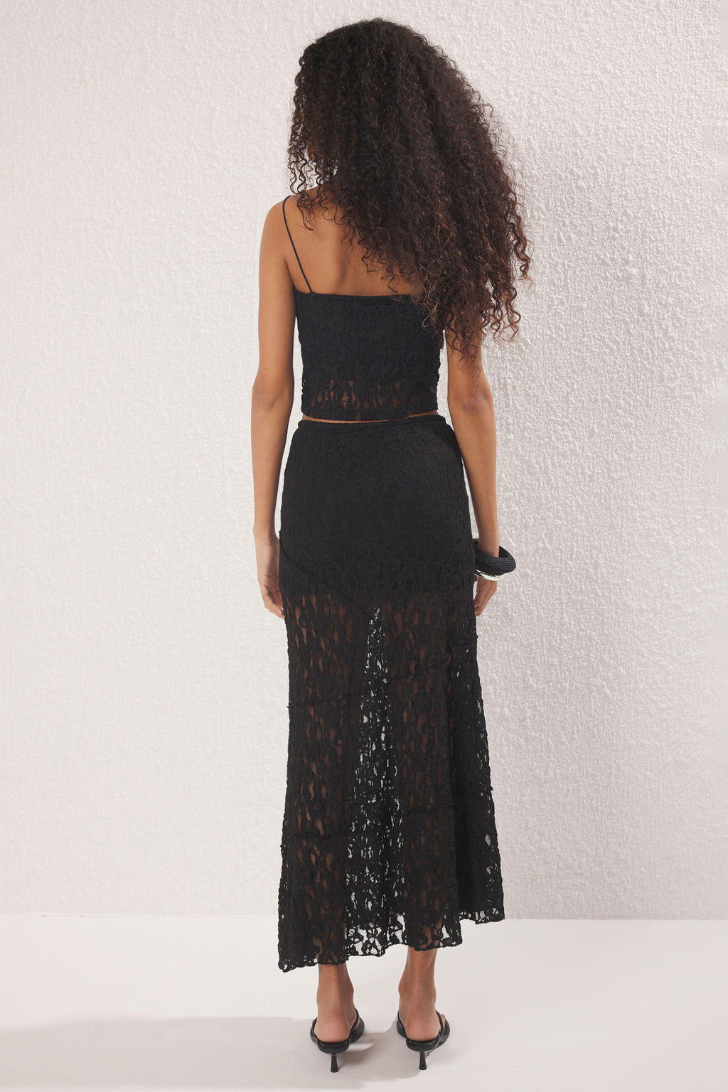 Siyah Dokulu Maxi Boy Orme Etek TPRSS25ET00009 - Trendyolmilla фото 4