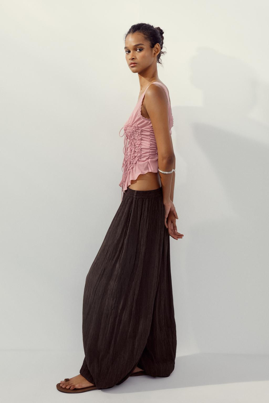 GATHERED TIE TOP - Zara фото 31
