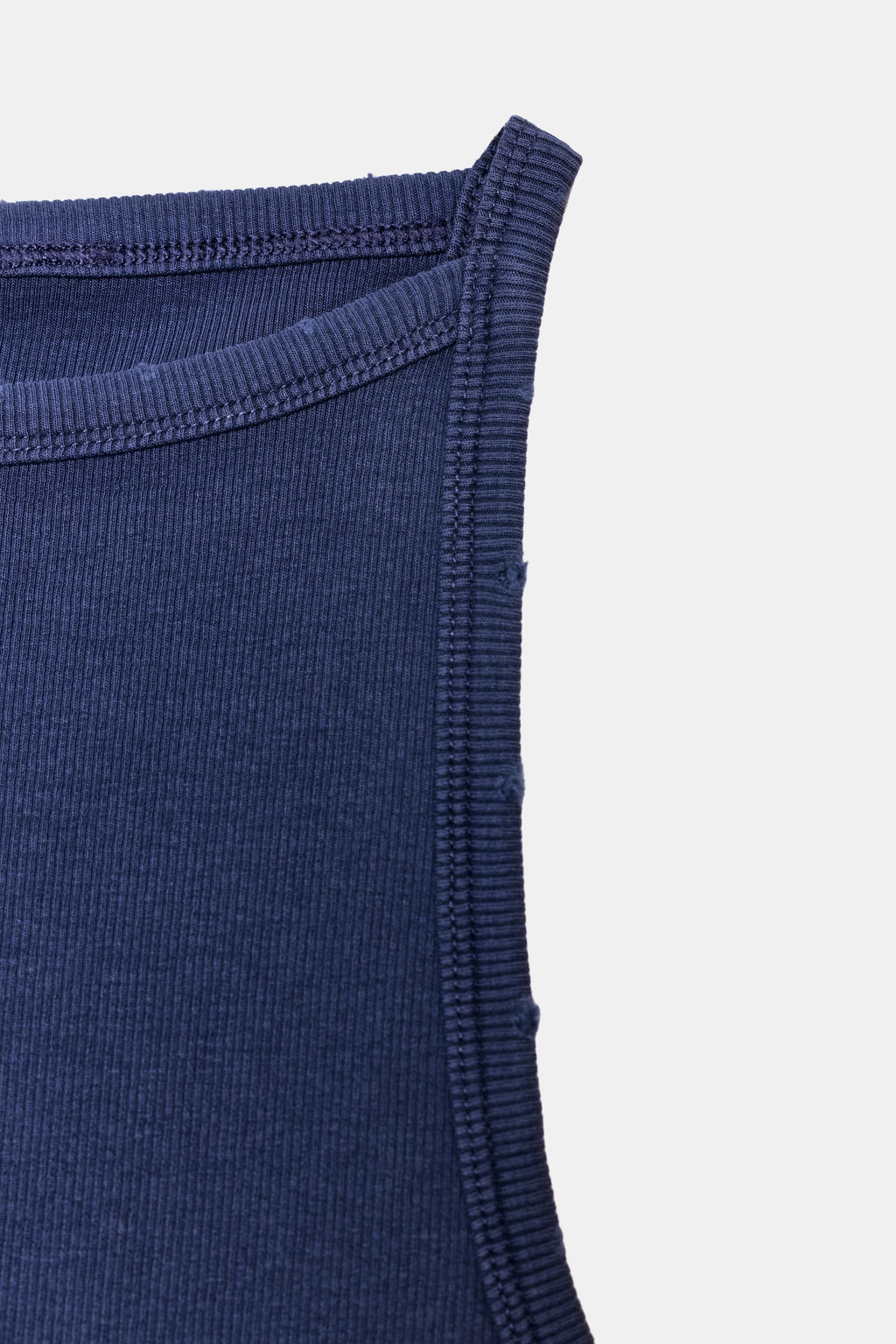 TOP HALTER RIB EFECTO LAVADO / Azul?n - Zara фото 6