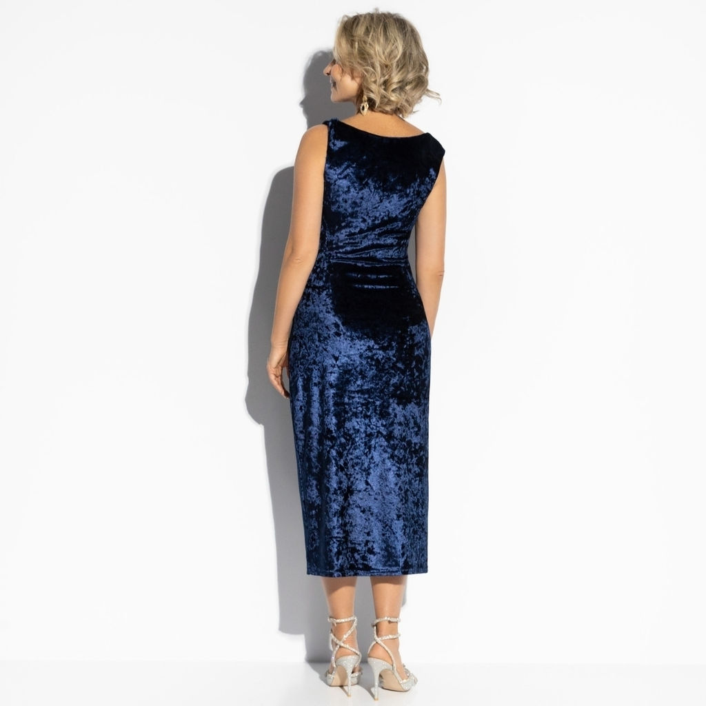 Платье бархатное, На первом плане (синее) - Charutti фото 5