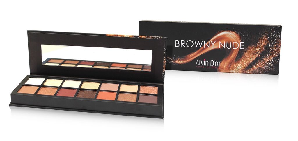 Alvin Dor AES-12 Тени для век BROWNY NUDE палетка 14оттенков 15г