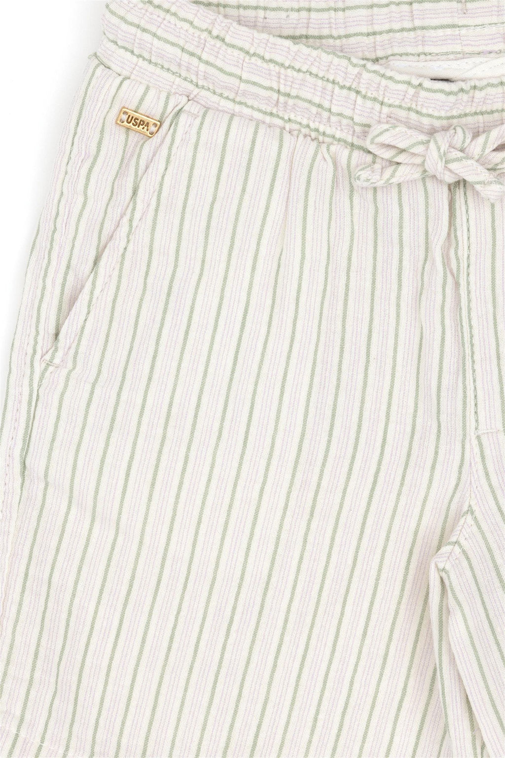 Кремовые тканые шорты для девочек Неожиданная скидка в корзине - U.s. polo assn фото 4