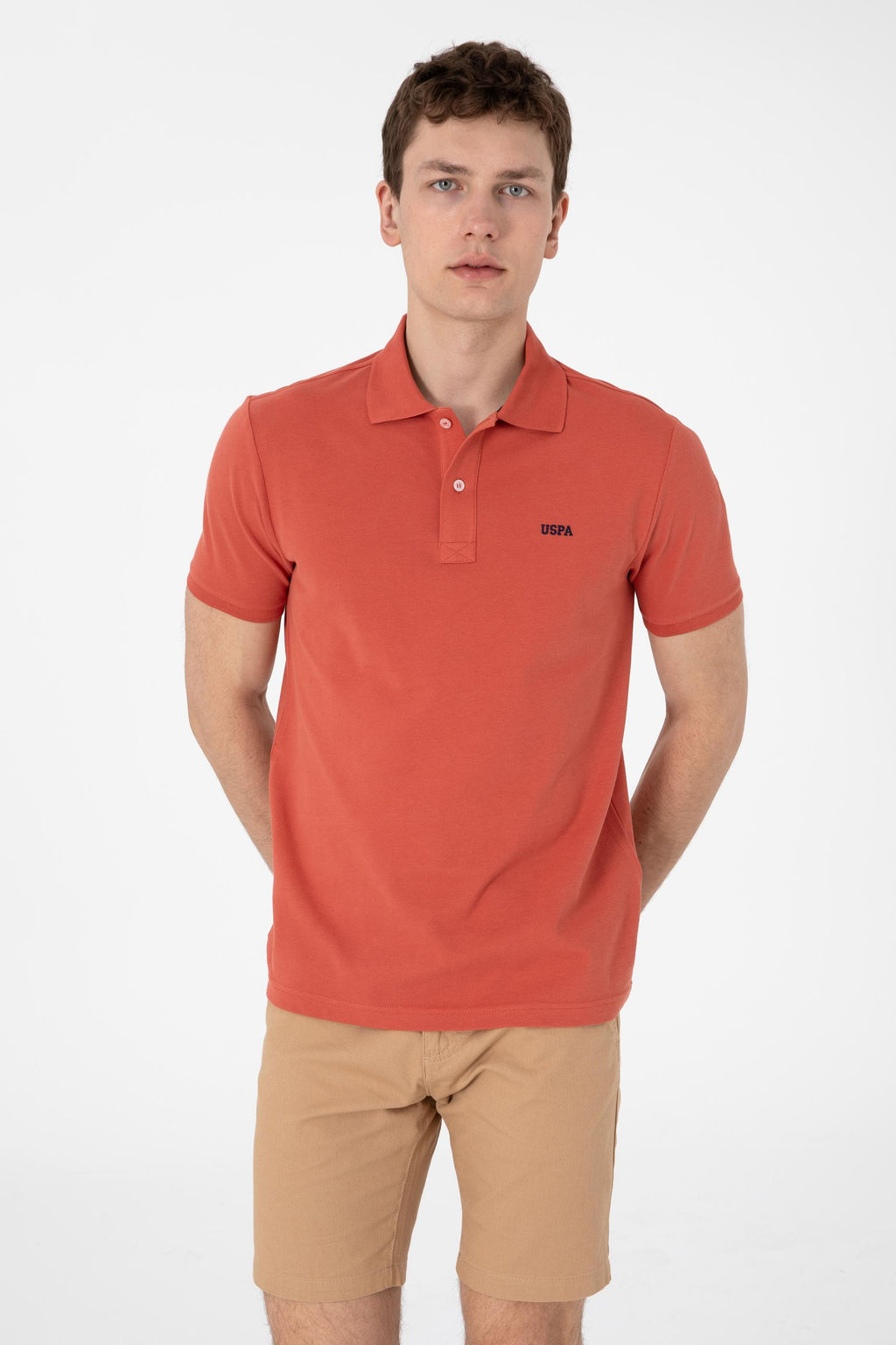 Erkek Regular Fit Polo Yaka Pudra Basic Ti__rt Sepette S_rpriz _ndirim - U.s. polo assn фото 3