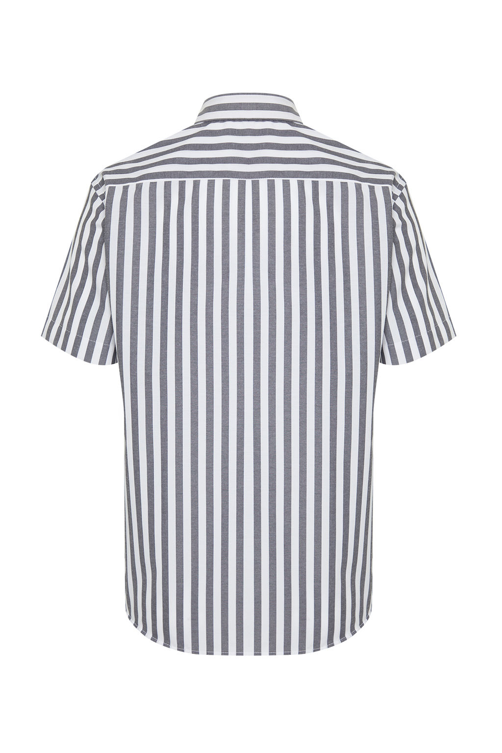 Gri Slim Fit Cizgili Gomlek K?sa Kollu TMNSS24GO00038 - Trendyolmilla фото 8