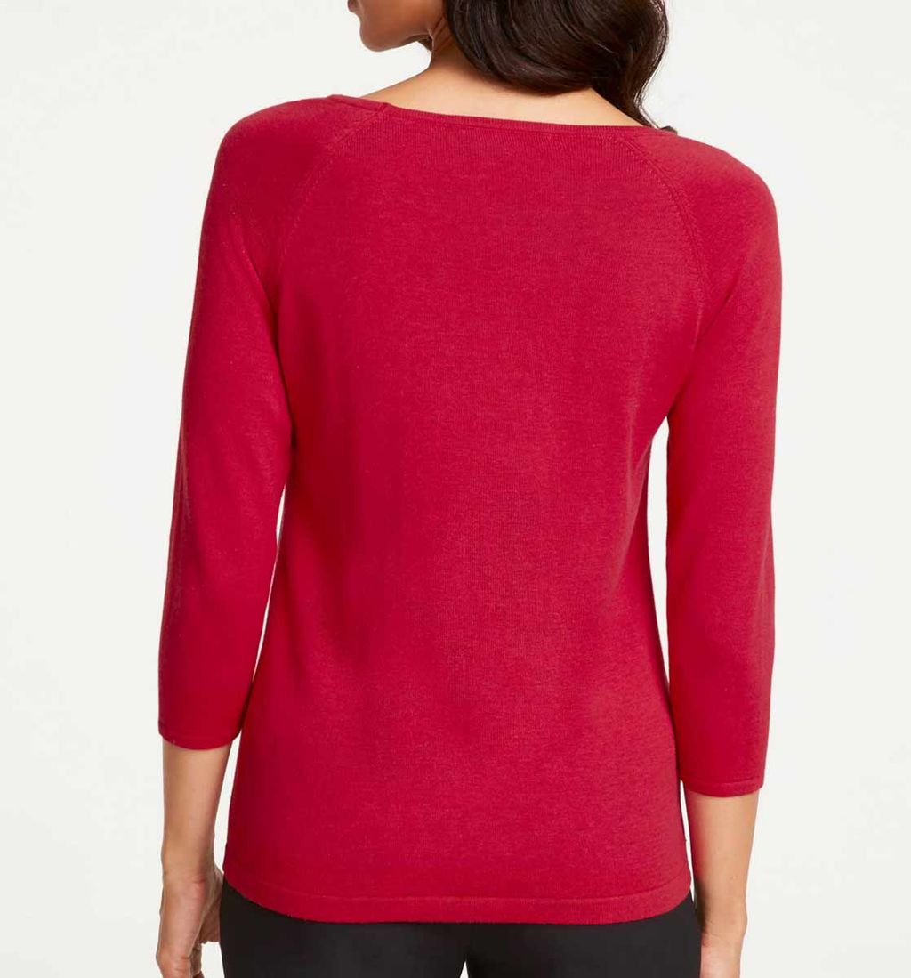 Пуловер, красный - Patrizia dini фото 4