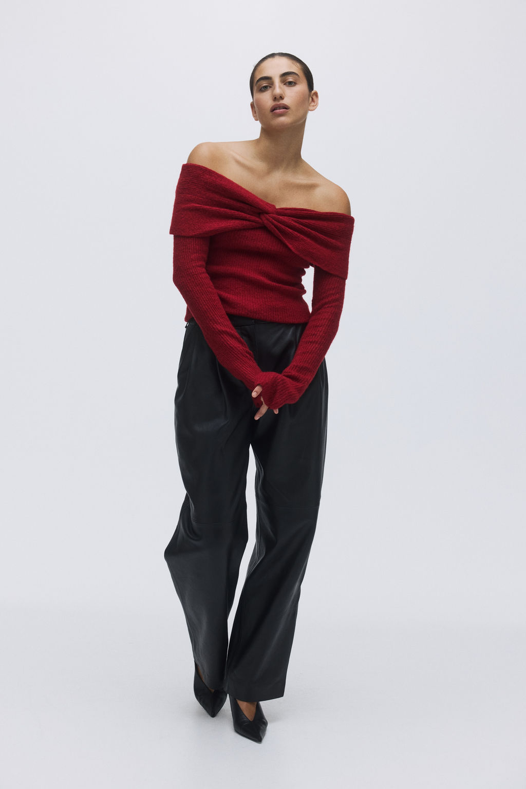 Jersey off-the-shoulder - H&m фото 5