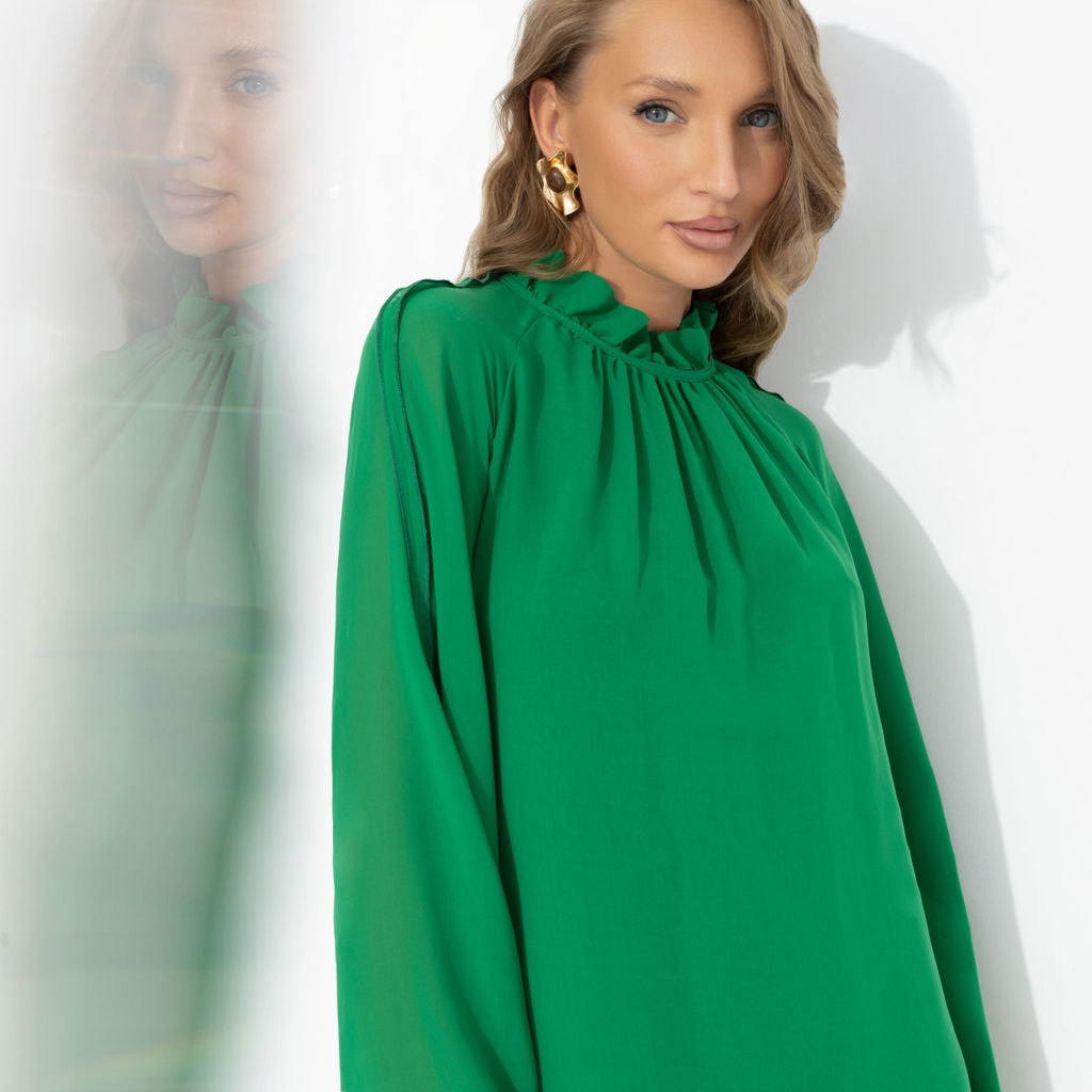 Платье со свободными рукавами, Стильная эйфория (зелёное) - Charutti фото 3