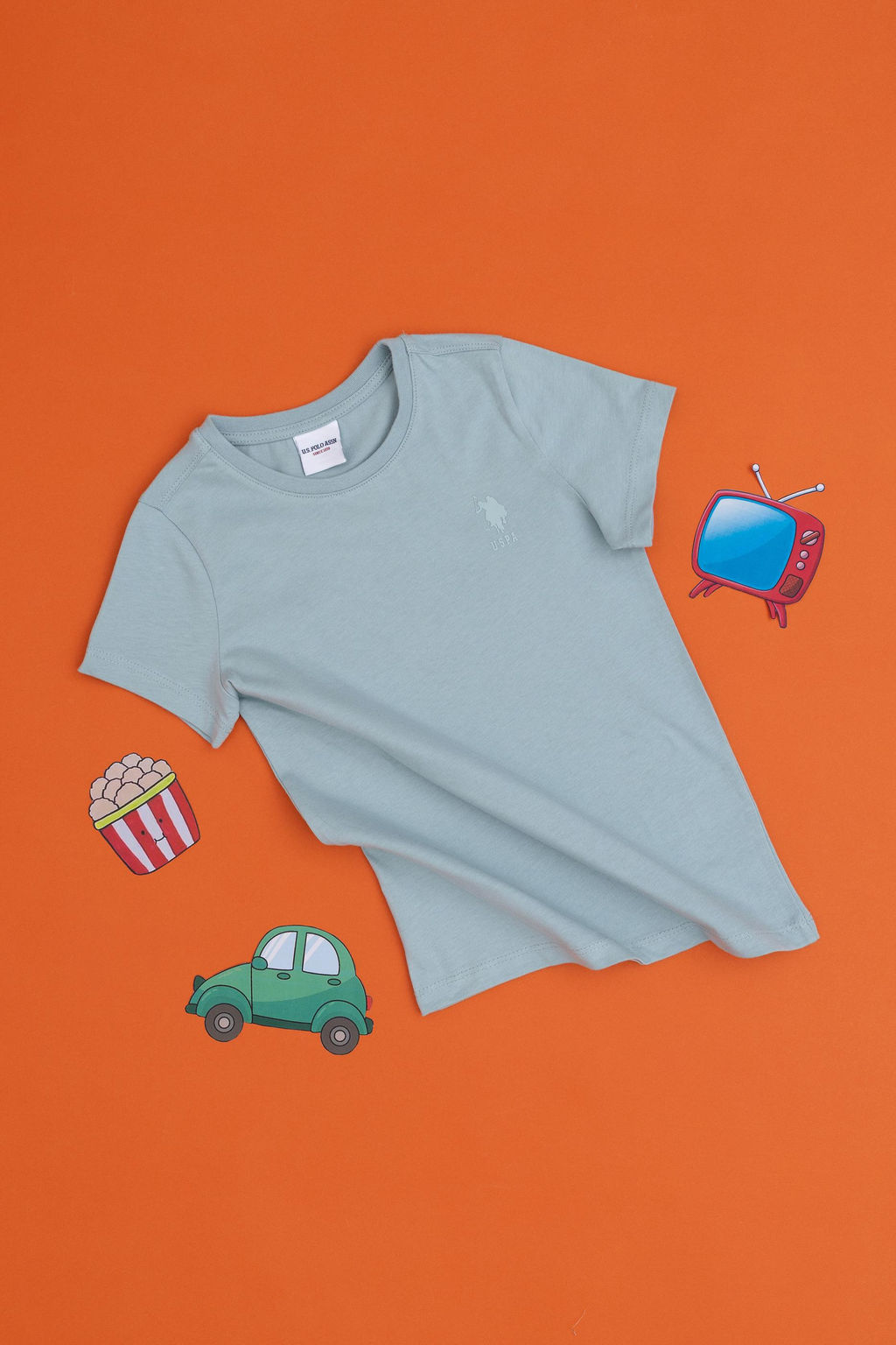 Футболка U.S. Polo Assn для мальчика зелёный хлопок  фото 5