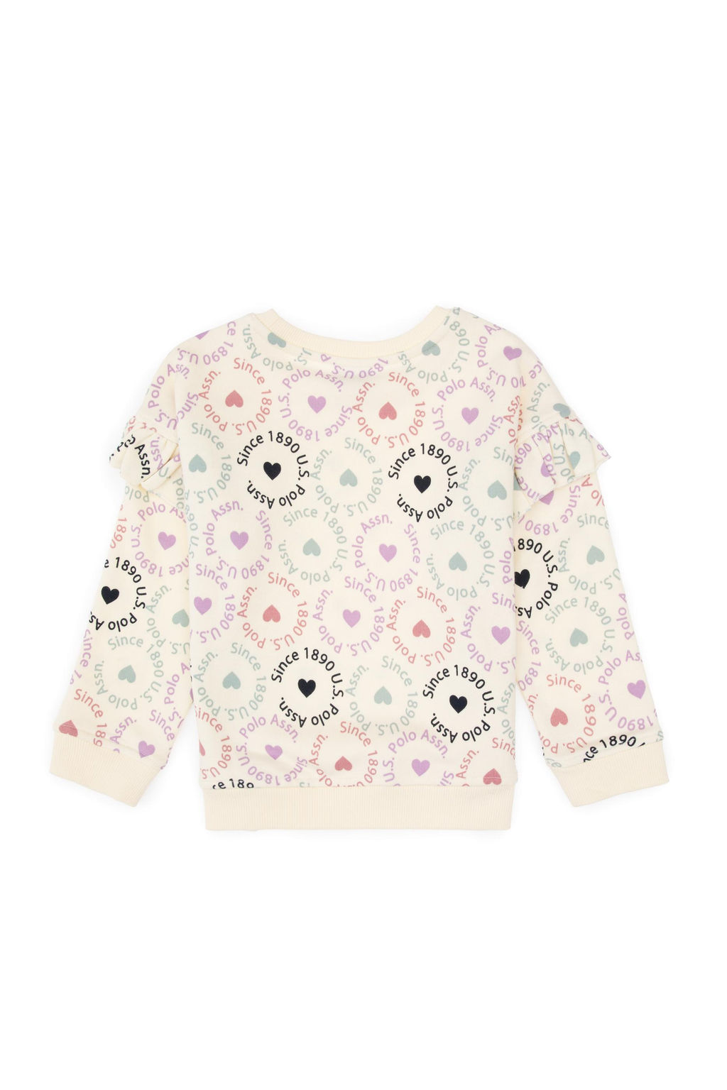 K_z _ocuk Krem Bisiklet Yaka Sweatshirt Sepette S_rpriz _ndirim - U.s. polo assn фото 3