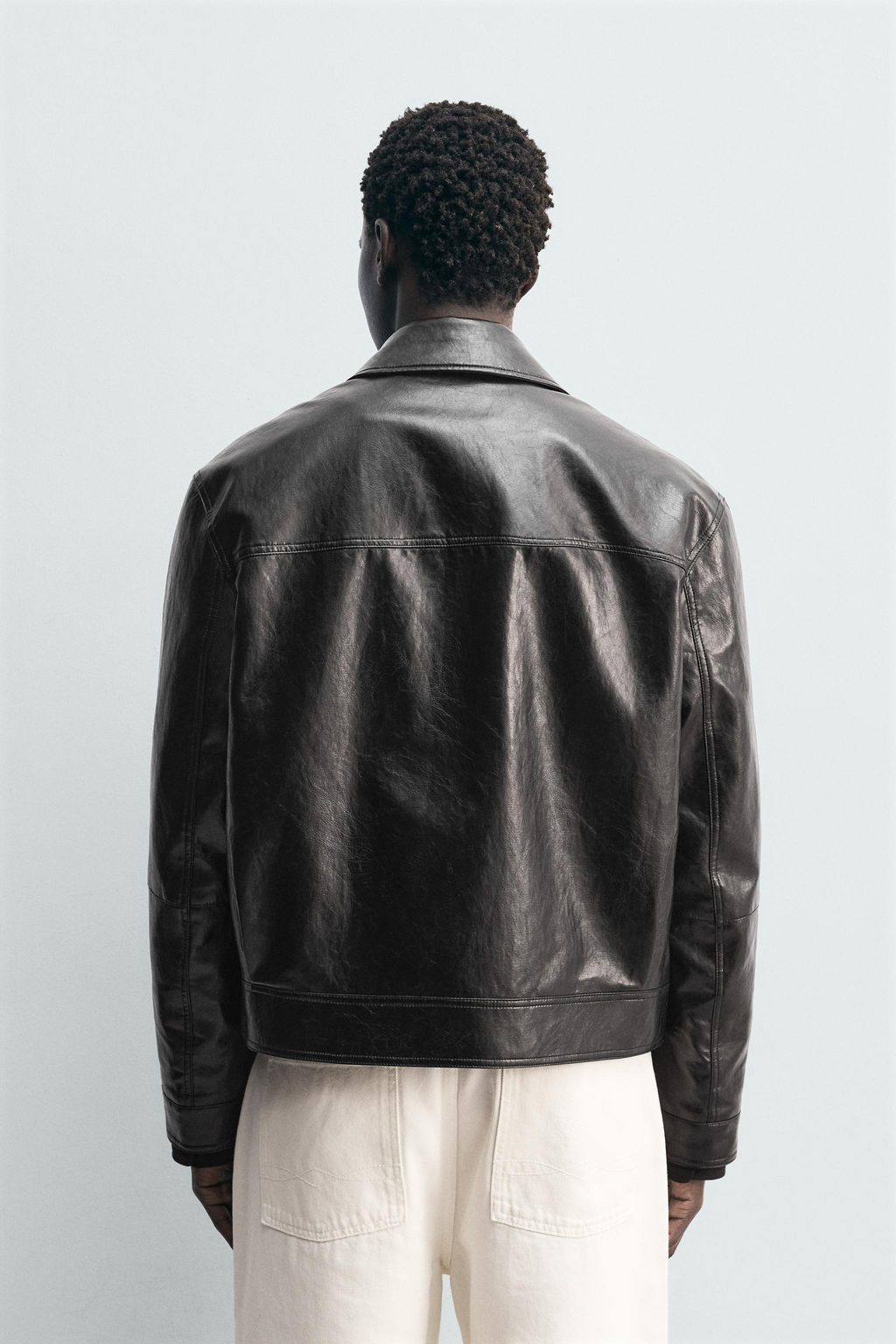 LEATHER EFFECT JACKET WITH FIREMAN CLASPS - Zara фото 11