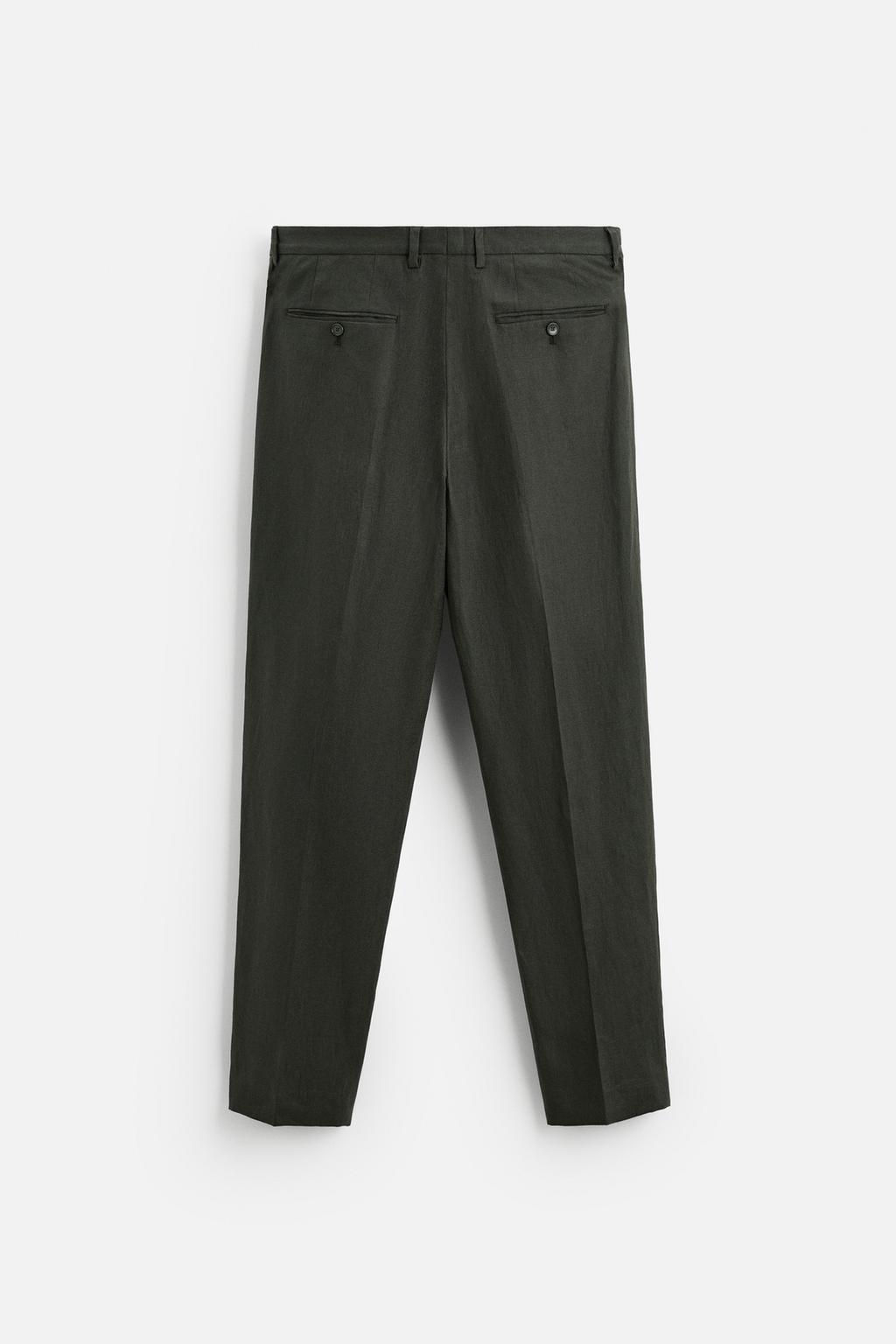 100% LINEN SUIT TROUSERS - Zara фото 15