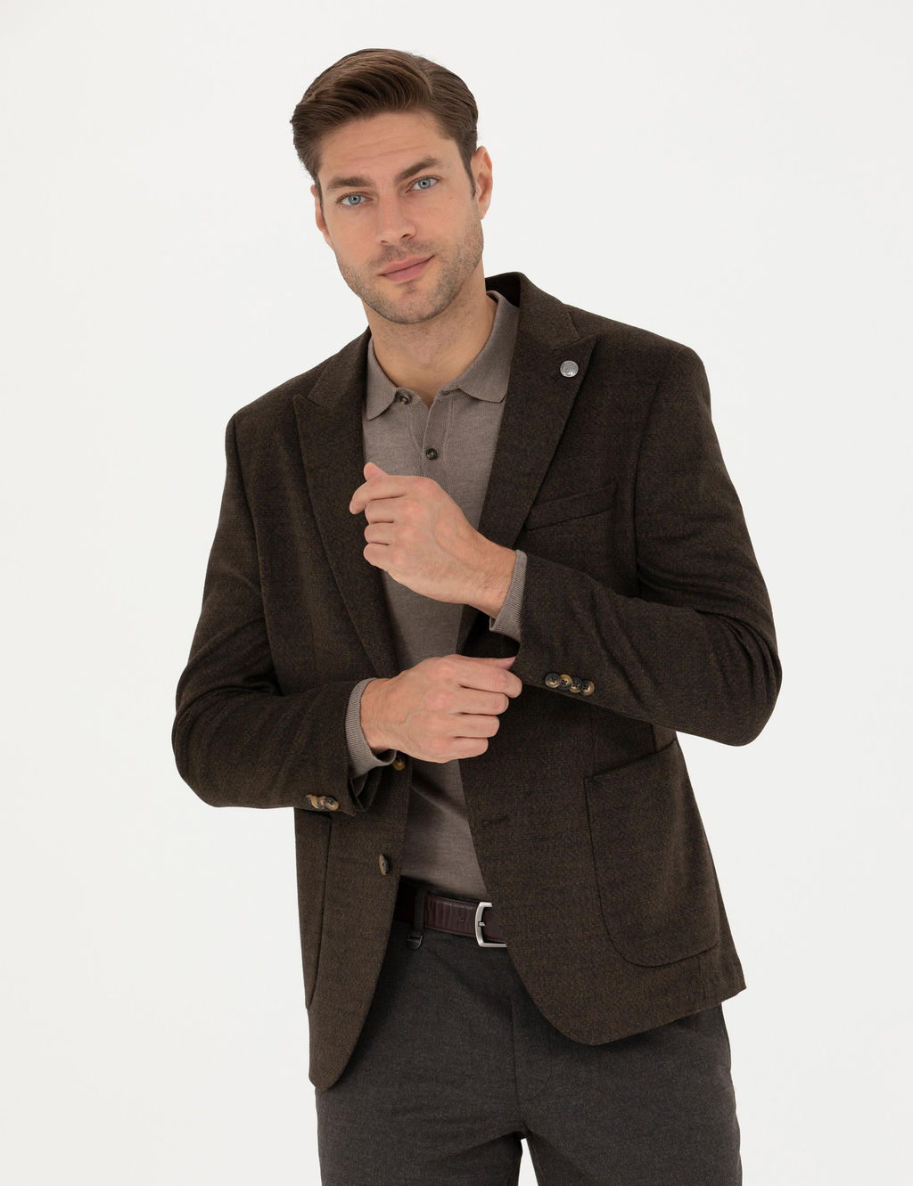 Kahverengi Ekstra Slim Fit Ceket