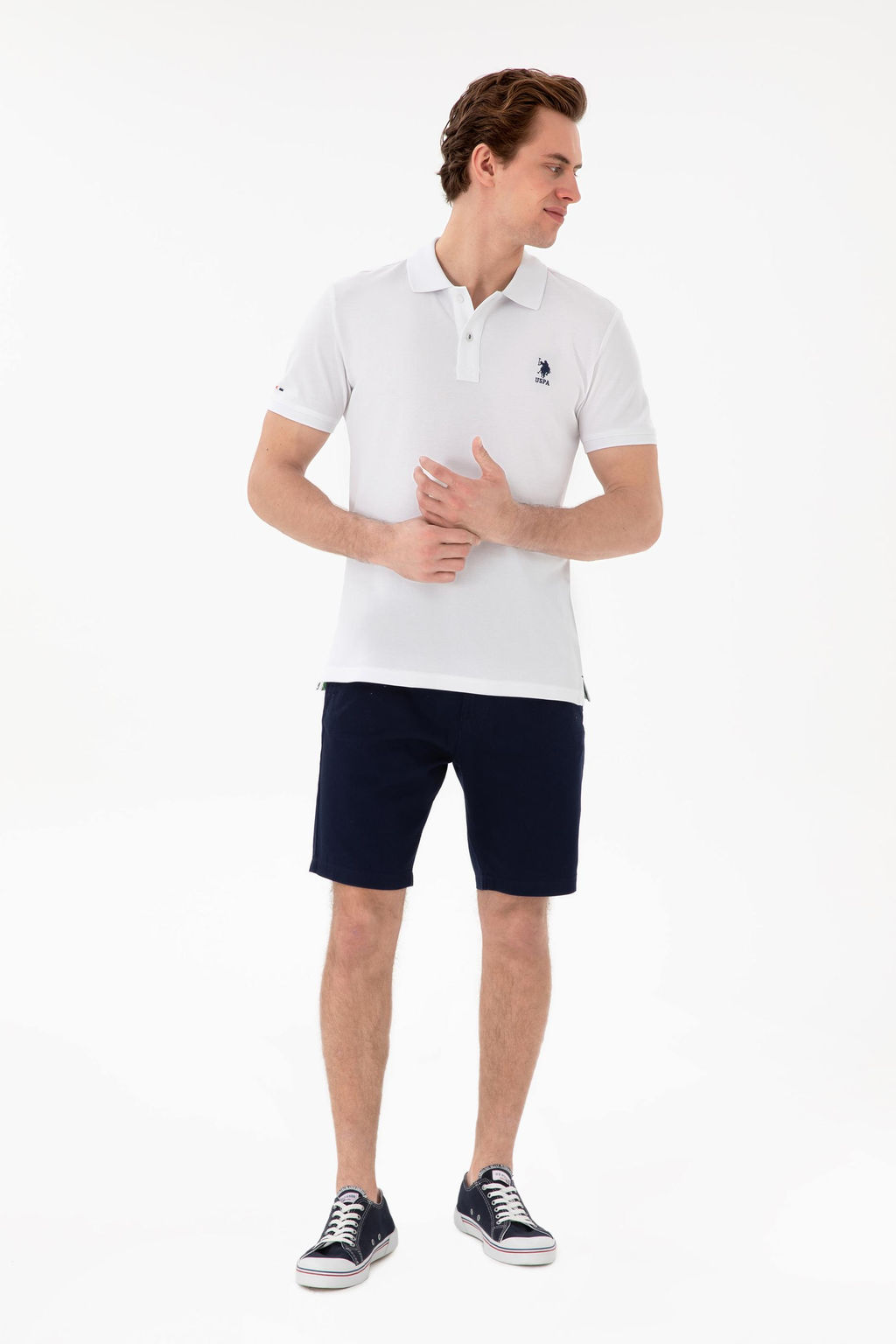Erkek Slim Fit Polo Yaka Beyaz Basic Ti__rt Sepette S_rpriz _ndirim - U.s. polo assn фото 4