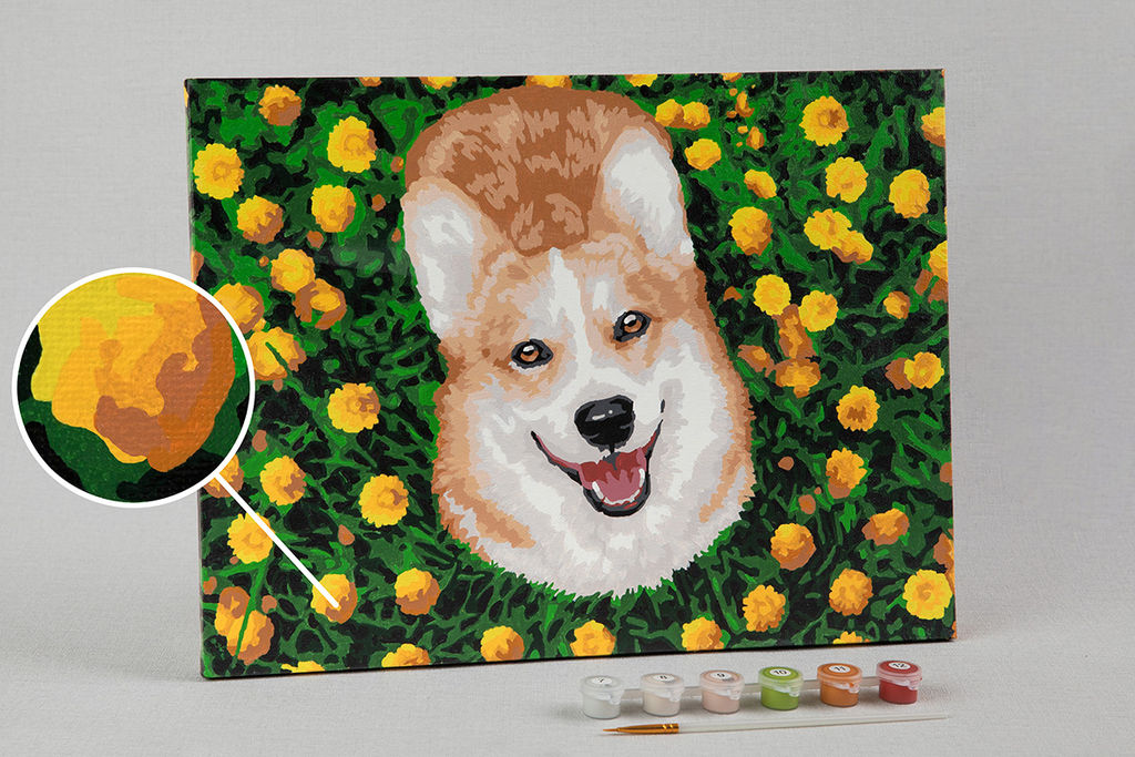 ФРЕЯ PNB/PM-124 Набор для раскрашивания по номерам 40 х 30 см Радостный корги  фото 6