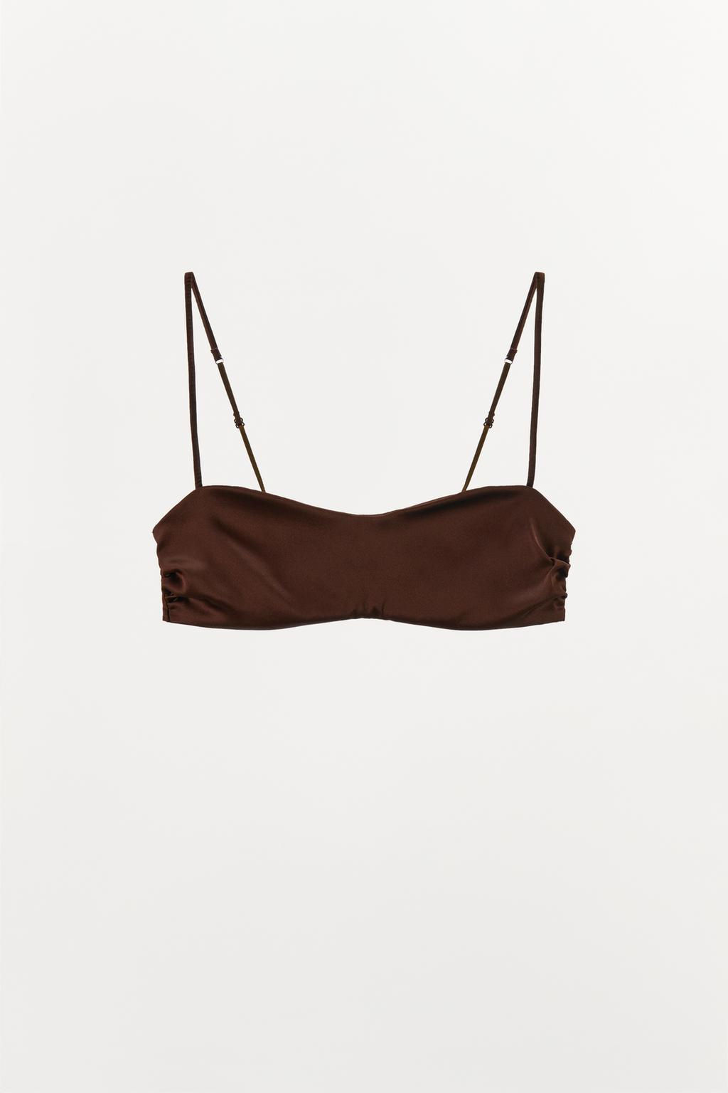 SILK BANDEAU BRALETTE - Zara фото 5
