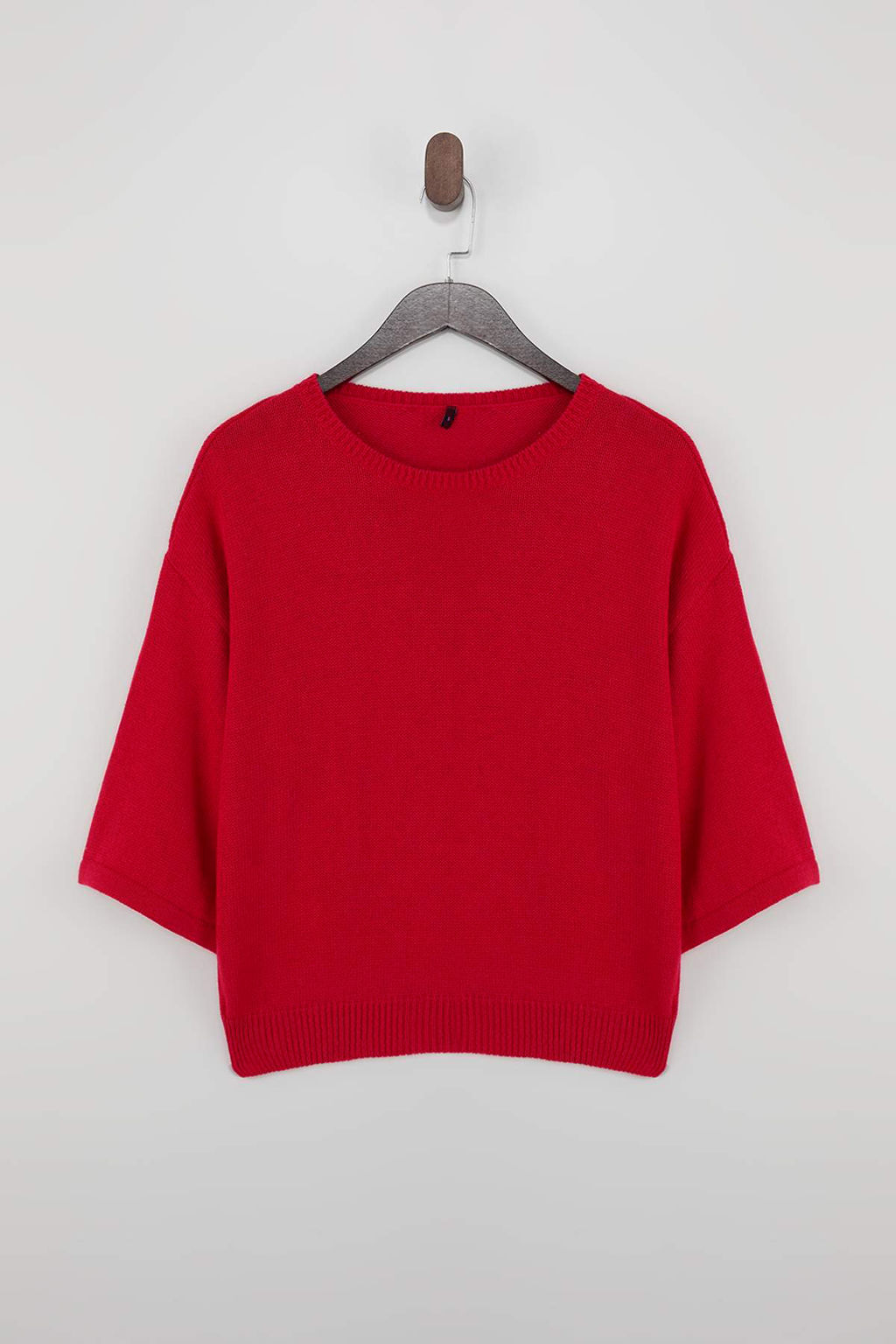 Wardrobe Essentials K?rm?z? Bisiklet Yaka Triko Bluz TWOSS26BZ00136