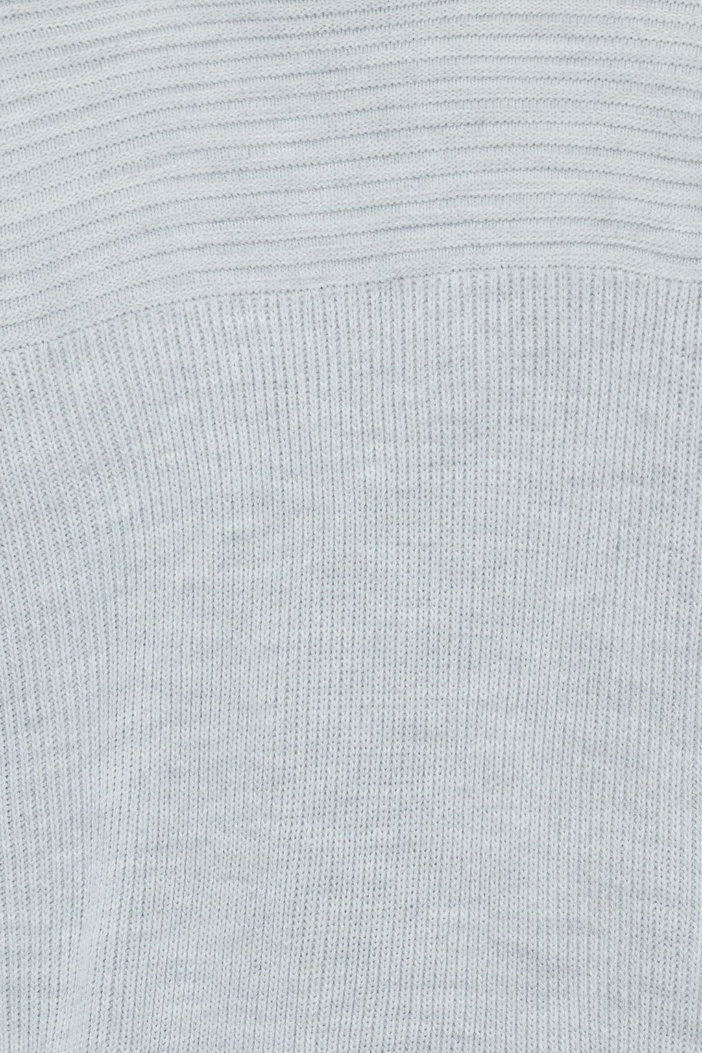 Gri Unisex Oversize Bisiklet Yaka Duz Triko Kazak TMNAW25KZ00004