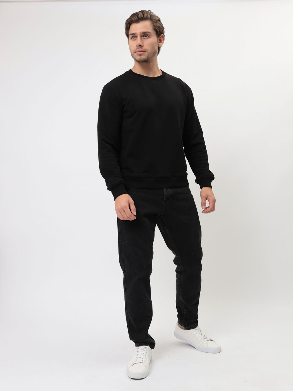 Свитшот мужской GREG G121-OZ03-31 (черный)  фото 4