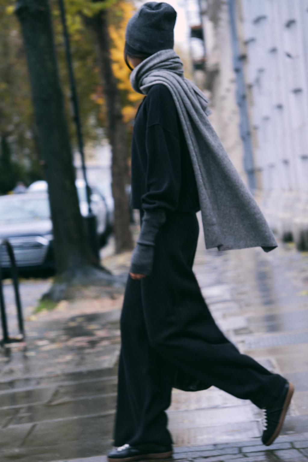 SOFT RIBBED TROUSERS - Zara фото 9