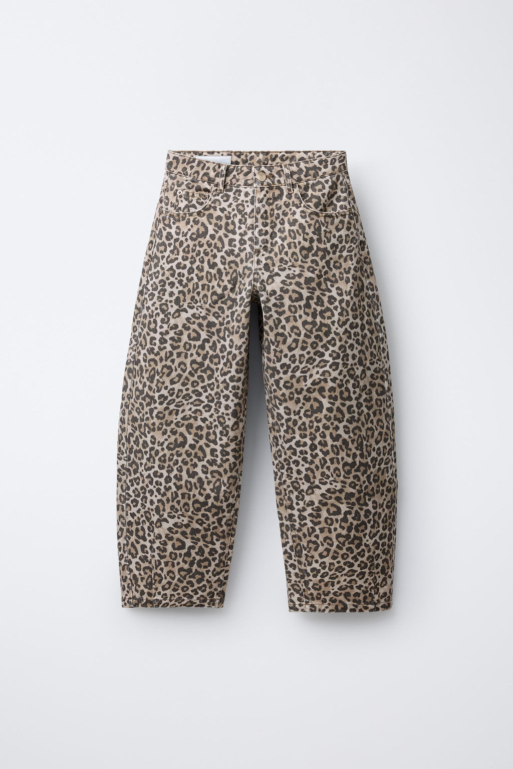 JEANS BARREL ANIMAL PRINT / Marr?n