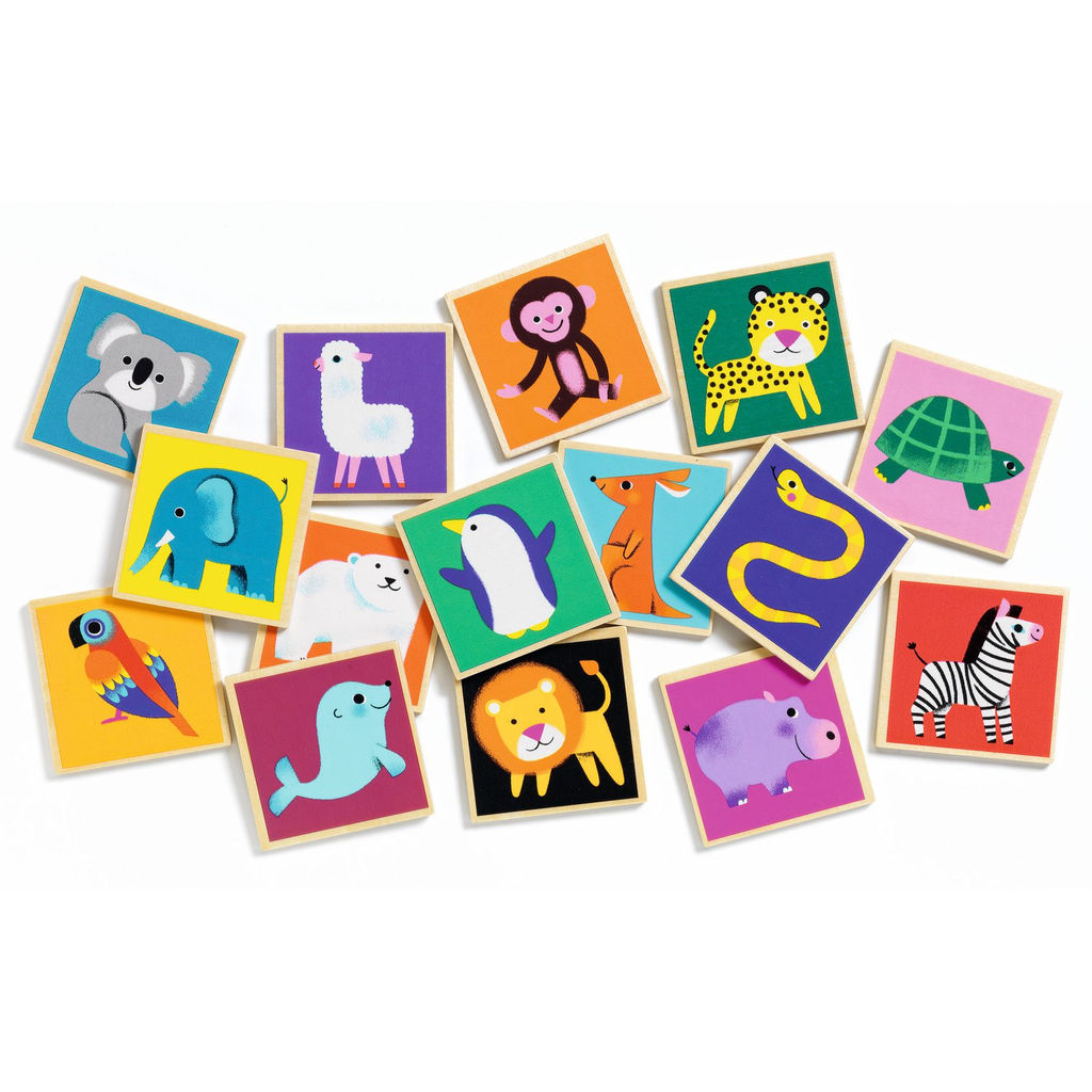Настольная игра серии EDUCATIONAL WOODEN GAMES Мемо Животные - Djeco фото 2