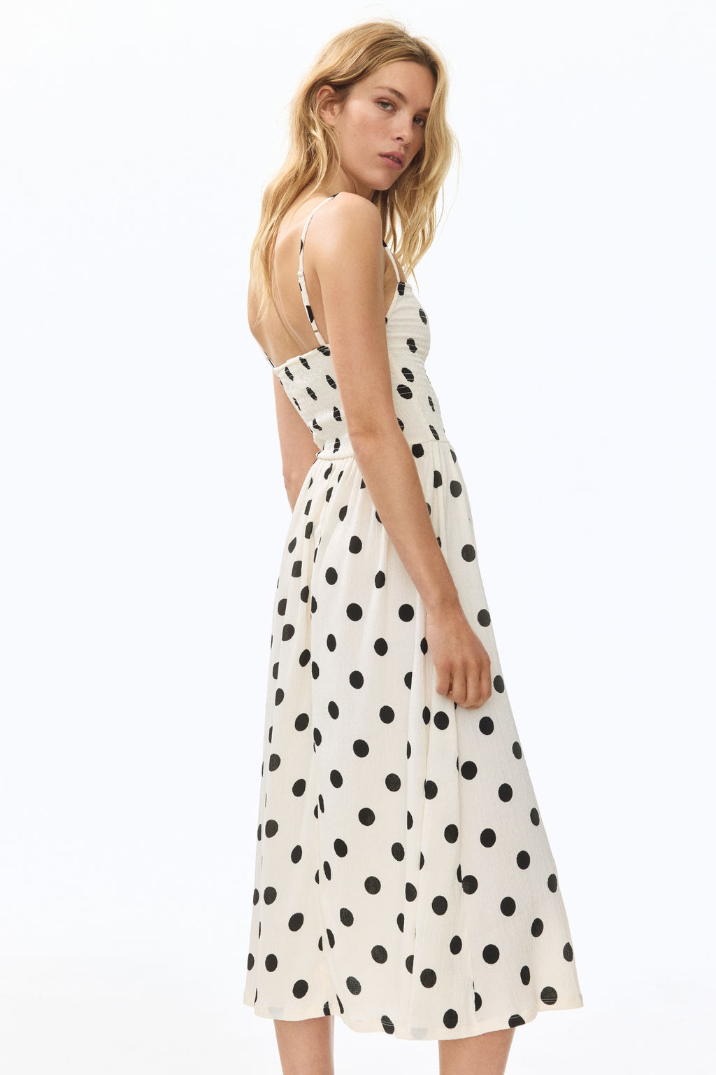 Vestido de tirantes con cuerpo nido de abeja - H&m фото 12
